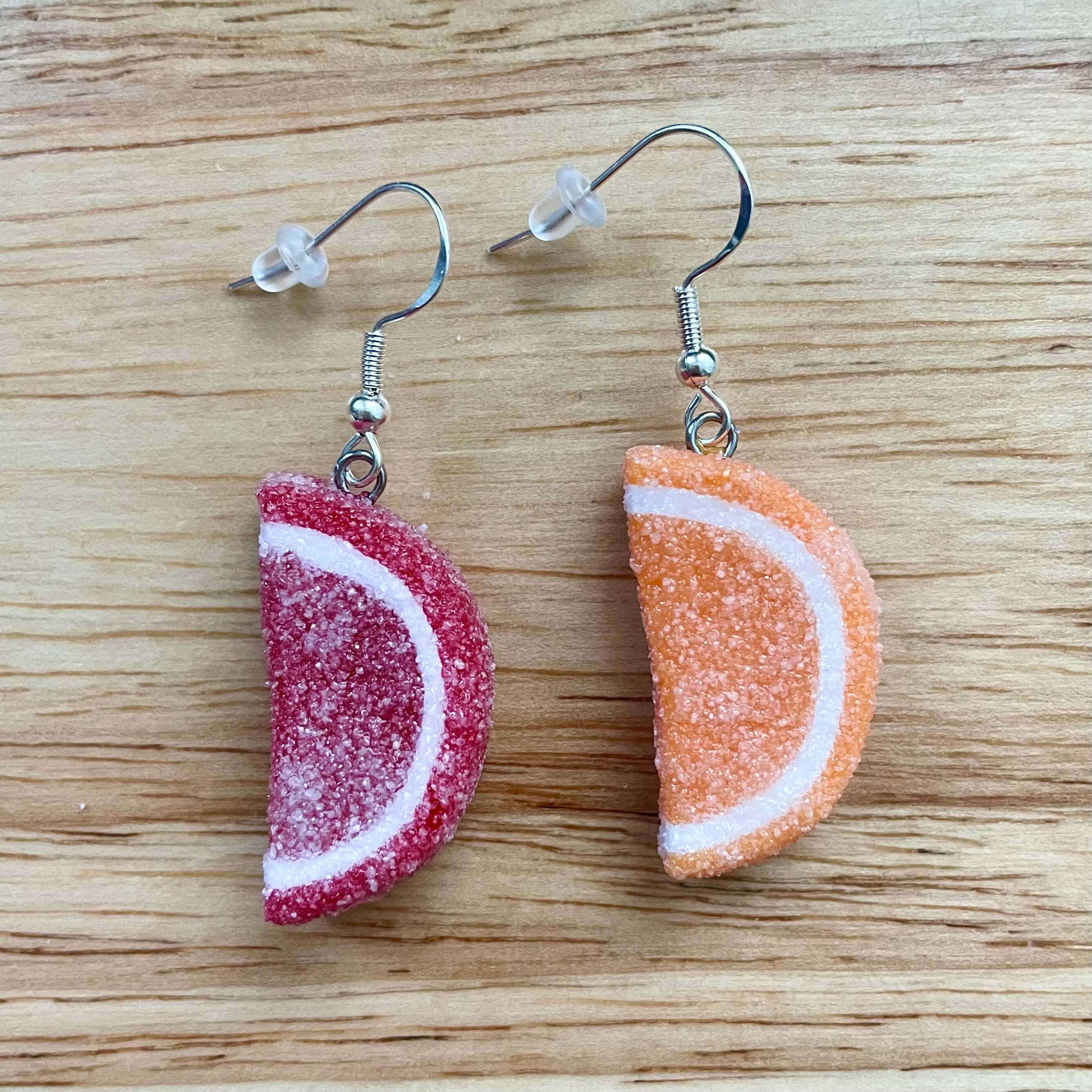 Passover Mismatch Jelly Fruit Slice Candy Earrings、mySite、topwebapps