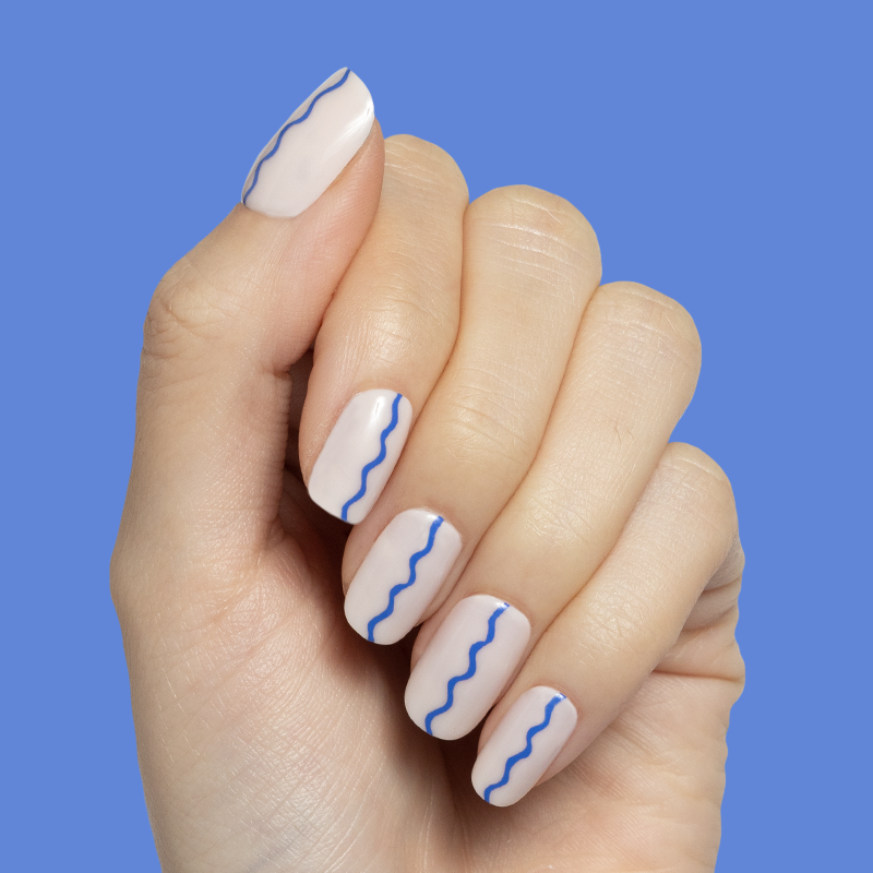 Simple Squiggle | Short | Squoval - Tab Press-On、mySite、solidvoid