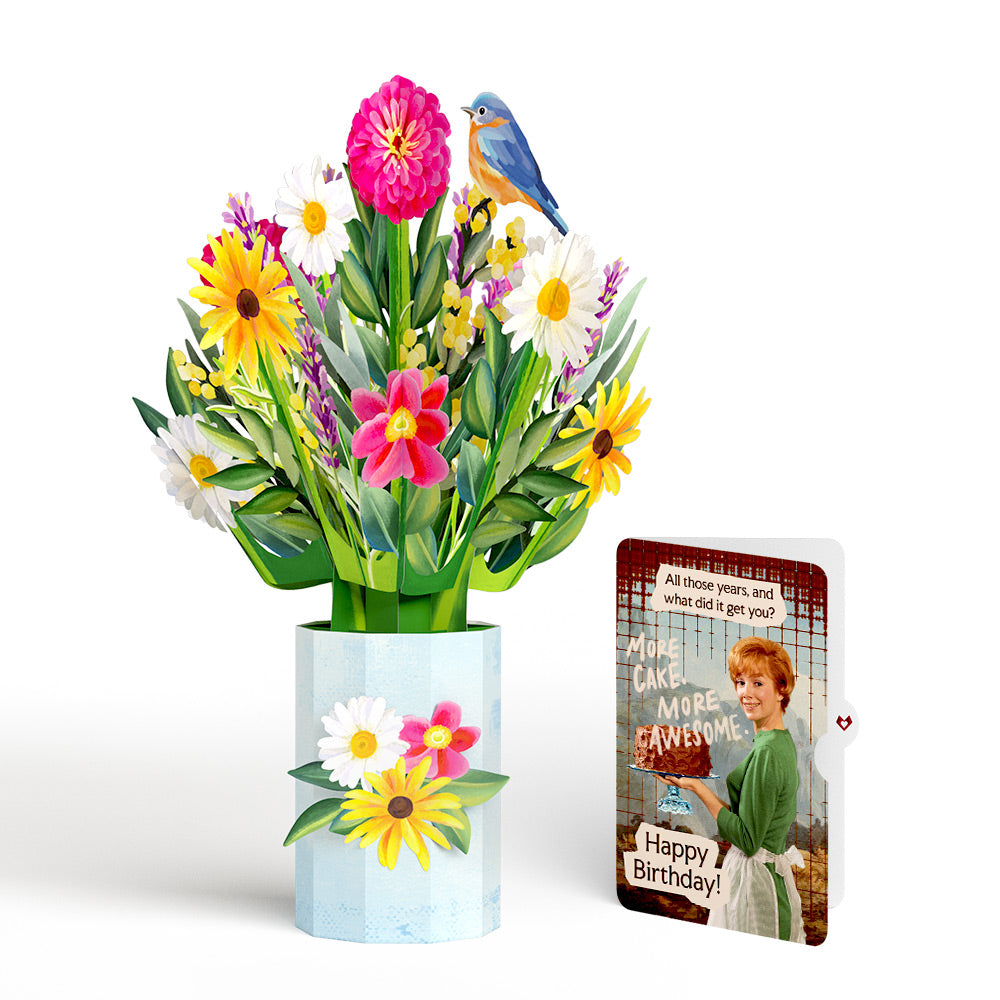 Black-Eyed Susan Birthday Bouquet and More Cake More Awesome Sentiment Set、mySite、solidvoid
