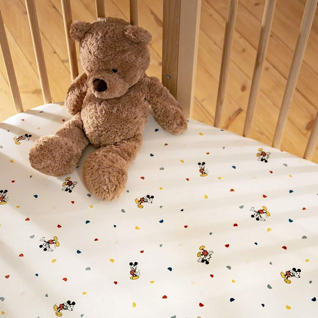  Stokke Sleepi Bed Fitted Sheet V3 - Mickey Celebration、mySite、merchandisen