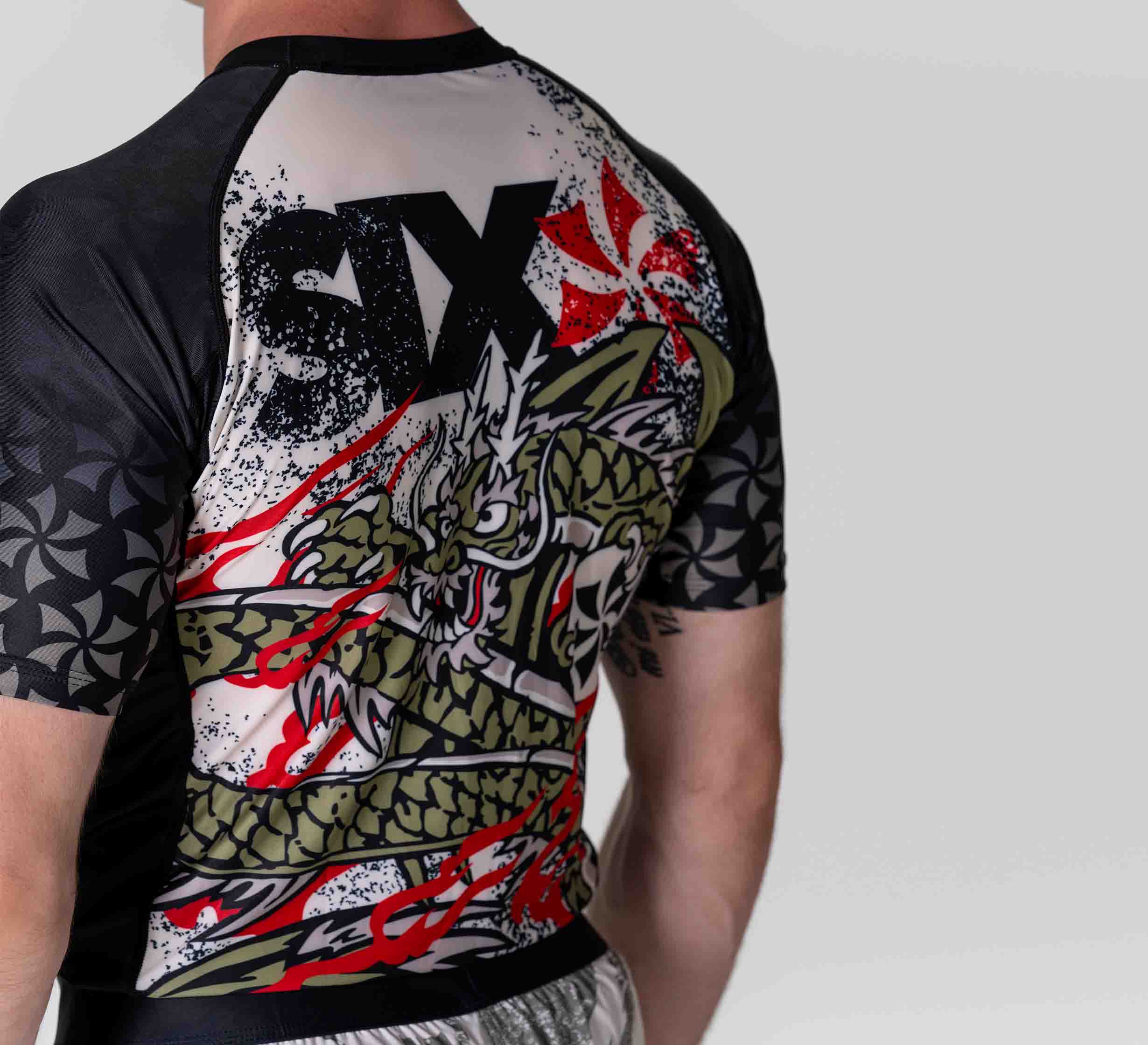 Six Blades Dragon Short Sleeve Flex Lite Rashguard、mySite、gigharbornorthrealestate