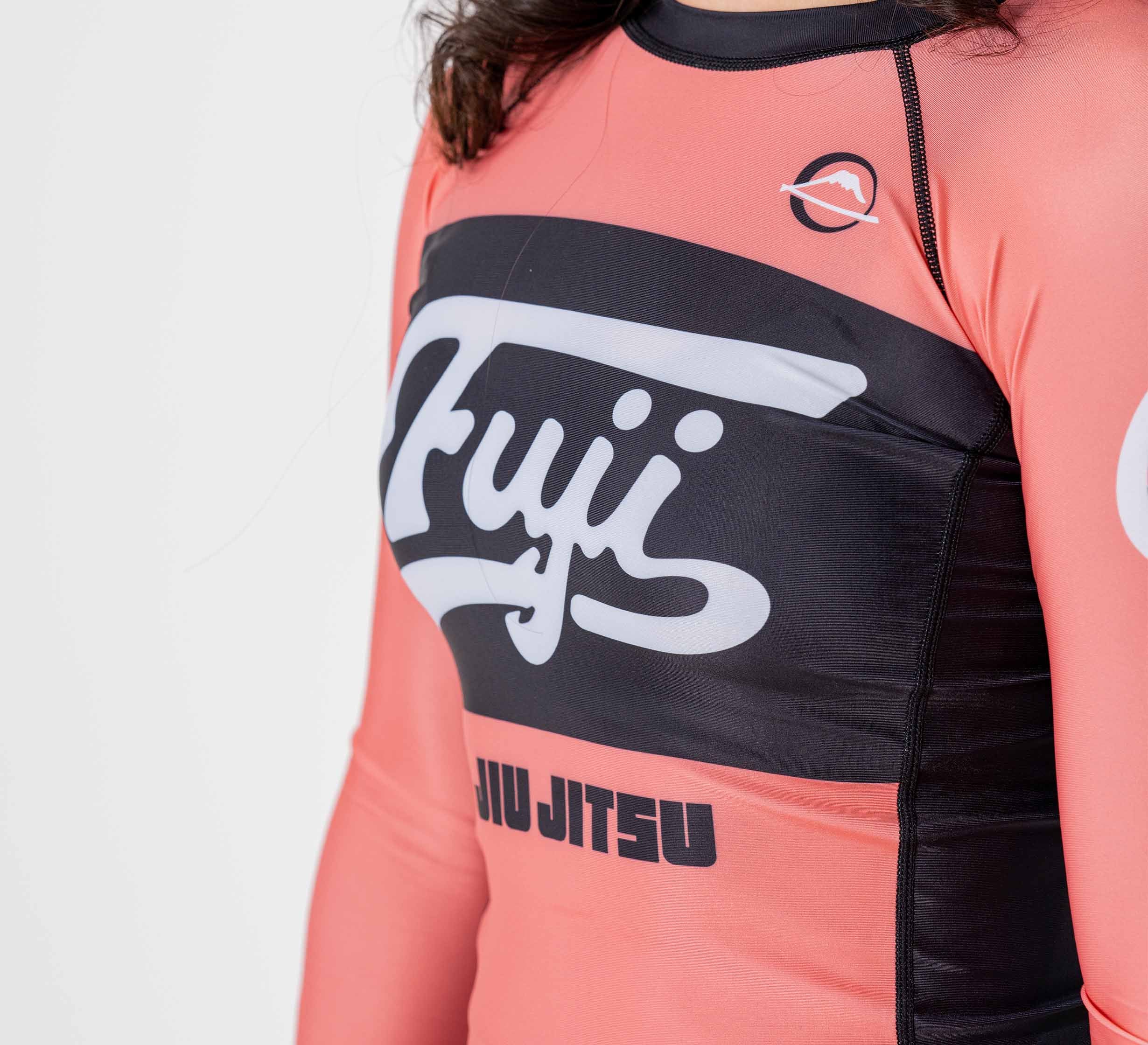 Womens Jiu Jitsu Script Flex Lite Long Sleeve Rashguard Pink、mySite、gigharbornorthrealestate