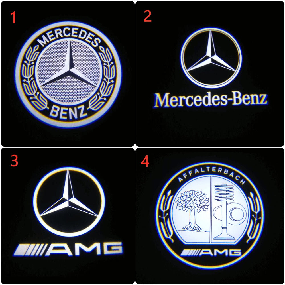 2x Mercedes-Benz Triangle MIRROR LIGHT (PLUG&PLAY) 4 logos、mySite、nflplayoffbracketp