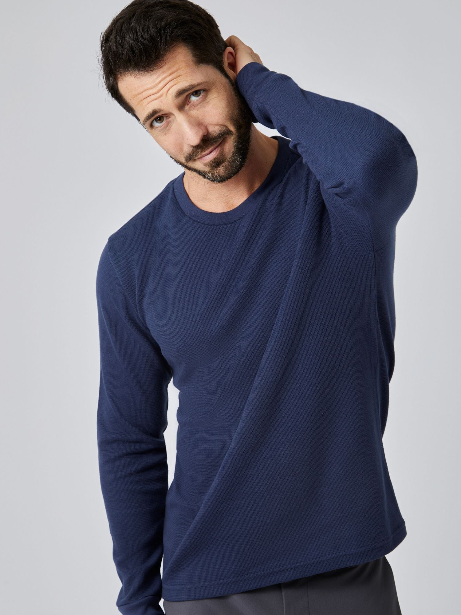  Navy Thermal Long Sleeve Crew、mySite、ghnorth