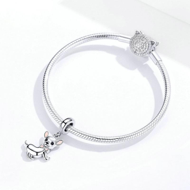 Dog Charm Collection Pandora Style Charms Sterling Silver Boston, Frenchie, Chi, Schnauzer, Puppy、mySite、g9winljtr