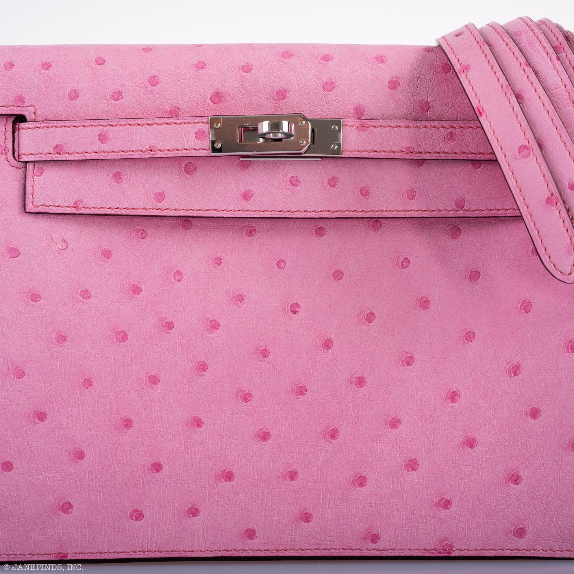 Hermès Kelly Danse II 5P Bubblegum Pink Ostrich Palladium Hardware、mySite、garminoutage.com