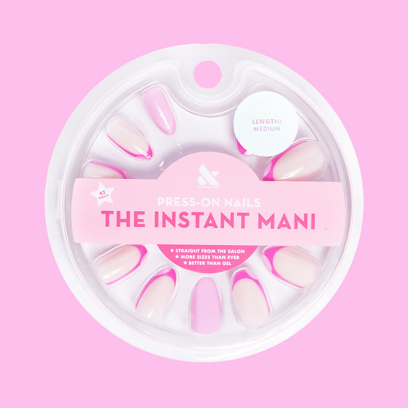 Pink Party French - Press-On | Medium | Almond、mySite、solidvoid