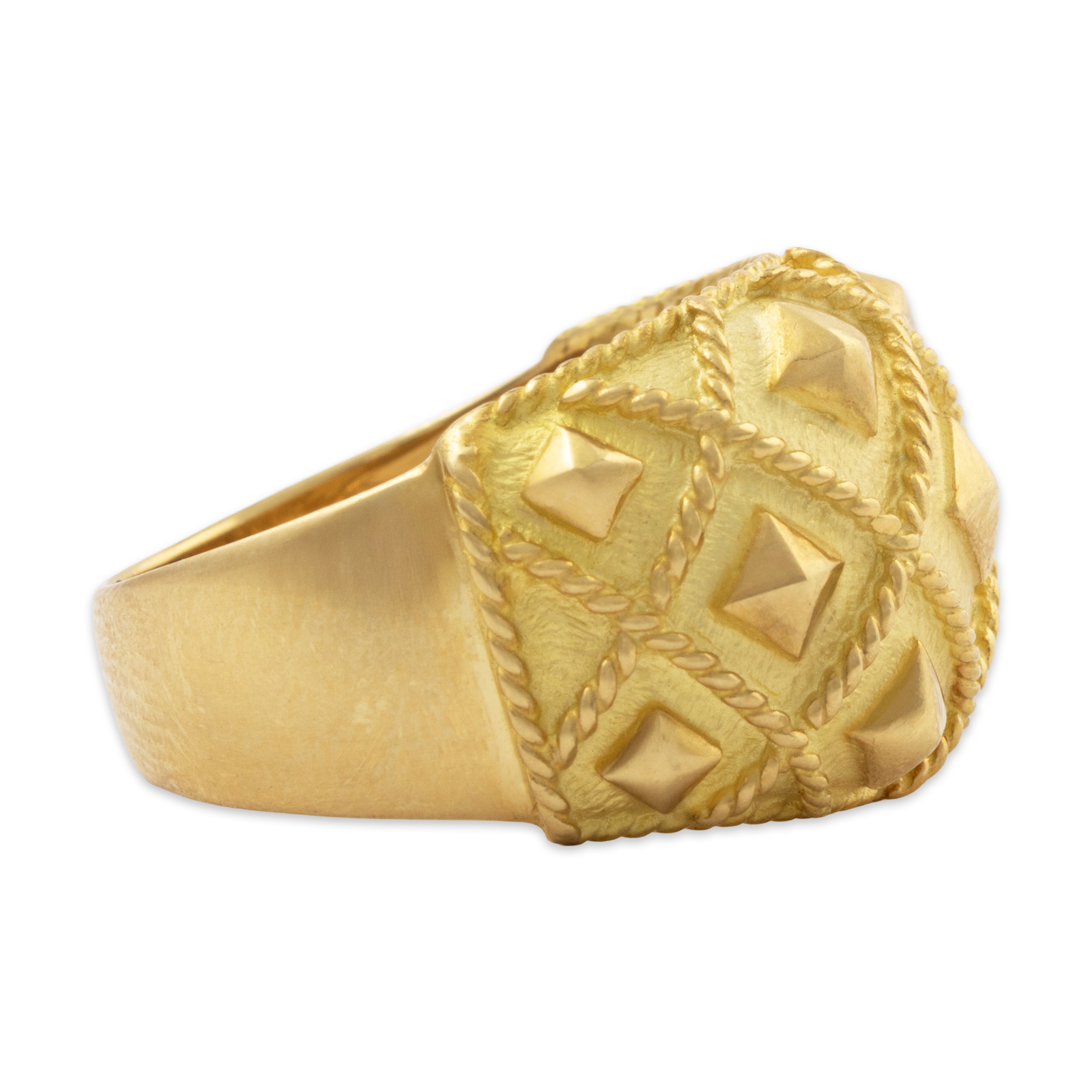 Vintage 18k Yellow Gold Dome Statement Ring 8.50、mySite、hinf8tx79