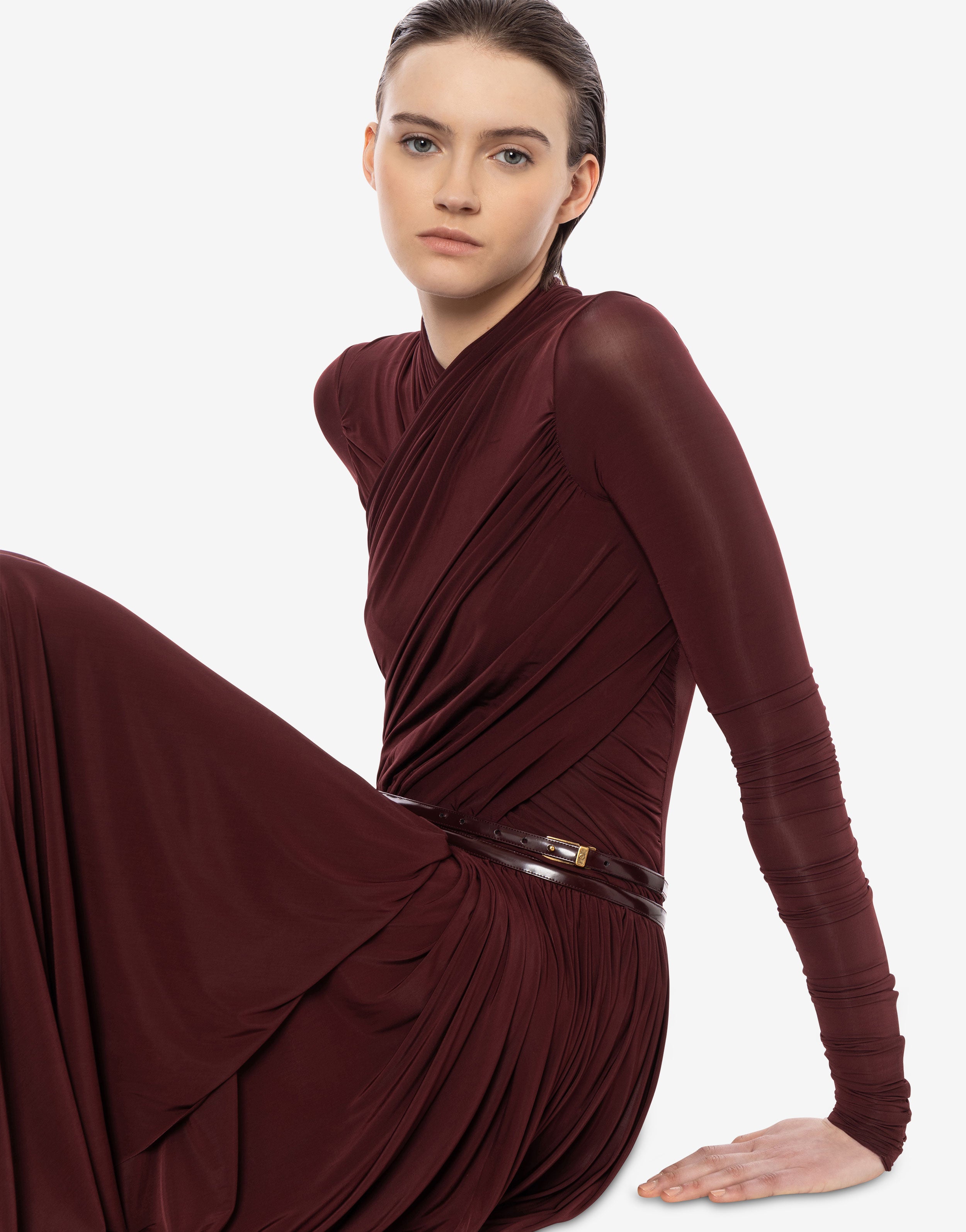 Gonna longuette in jersey leggero、mySite、aoinhome