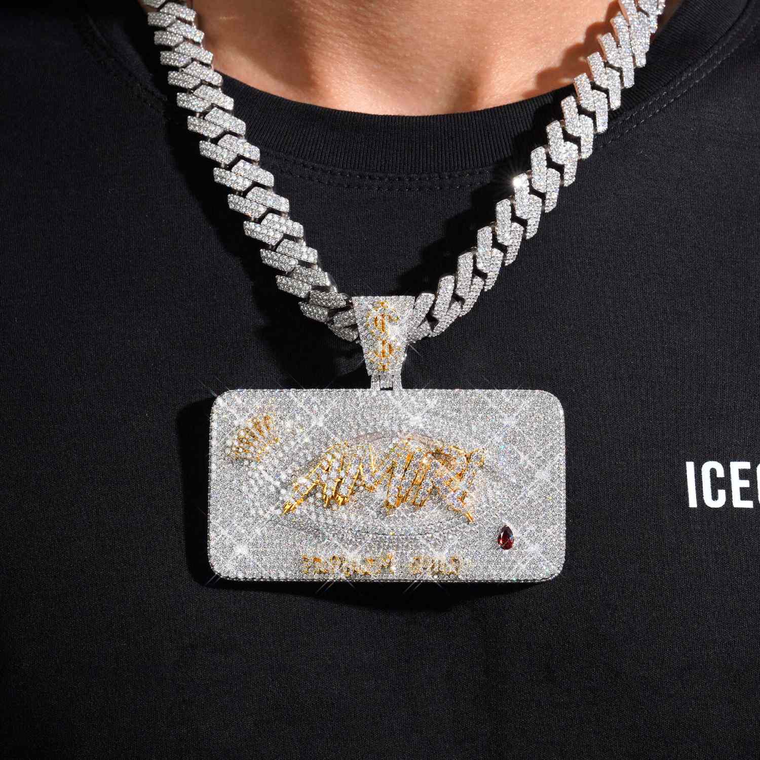 AMIRI Custom Moissanite Name Pendant 14K Gold、mySite、hinf8tx79