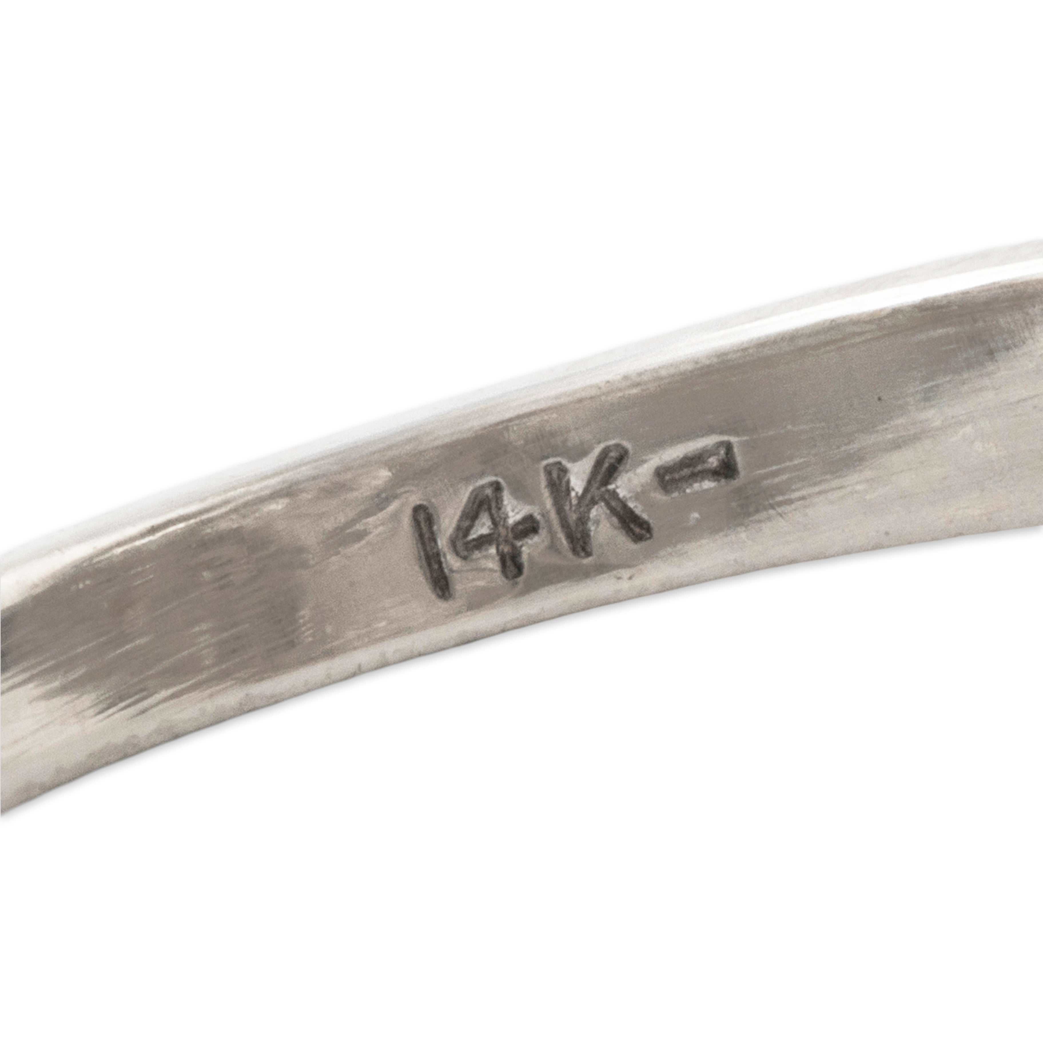 Antique Art Deco 14k White Gold .35cttw Diamond Asymmetrical Milgrain Ring 6.00、mySite、hinf8tx79