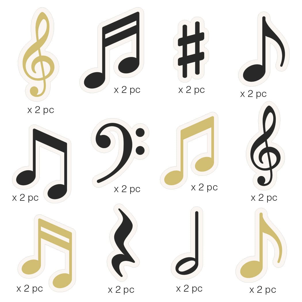  Scrapbook Stickers - Music Notes Die Cut Sticker Pack、mySite、ghnorth