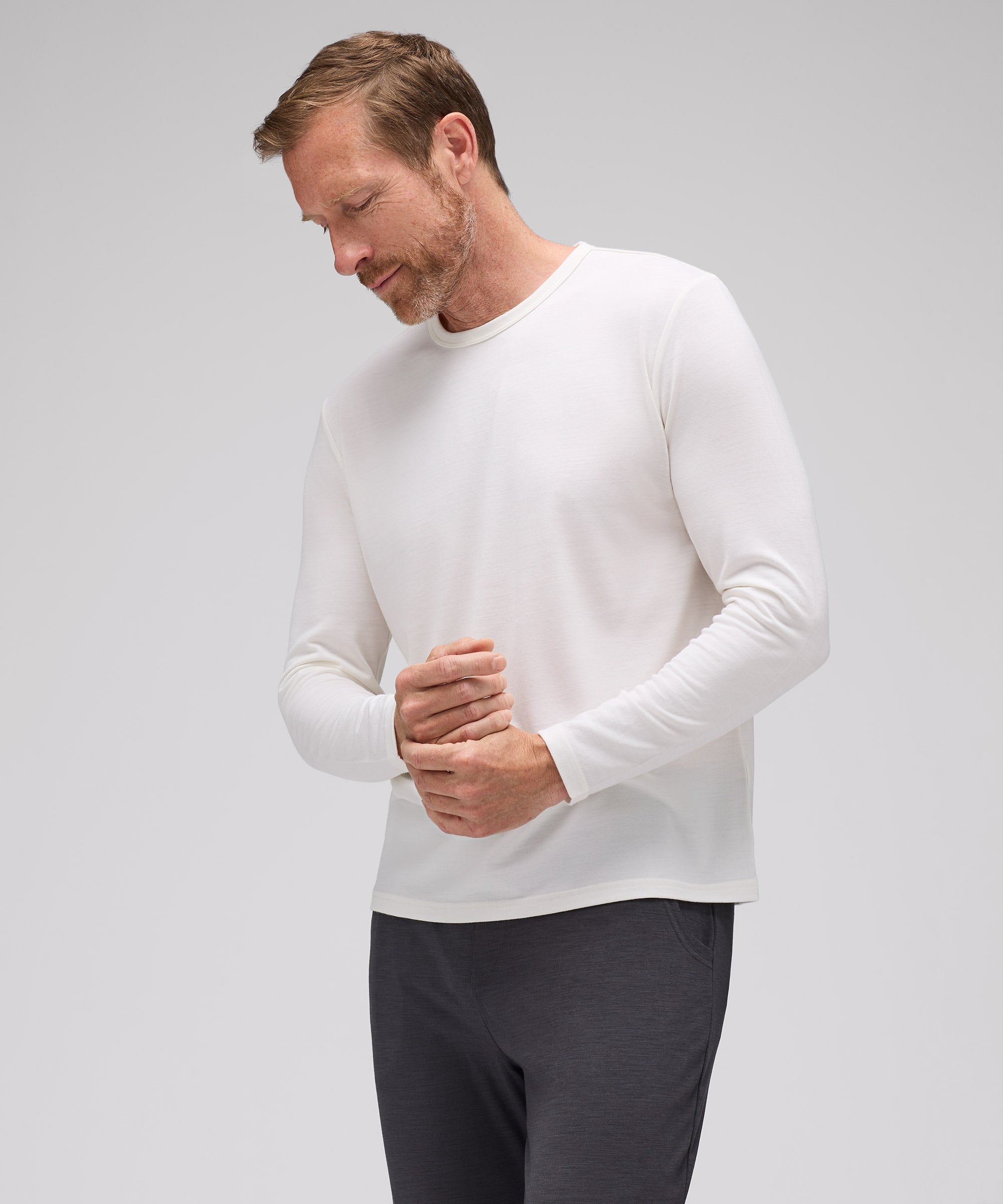 Men's Long Sleeve Merino Crew、mySite、noshort