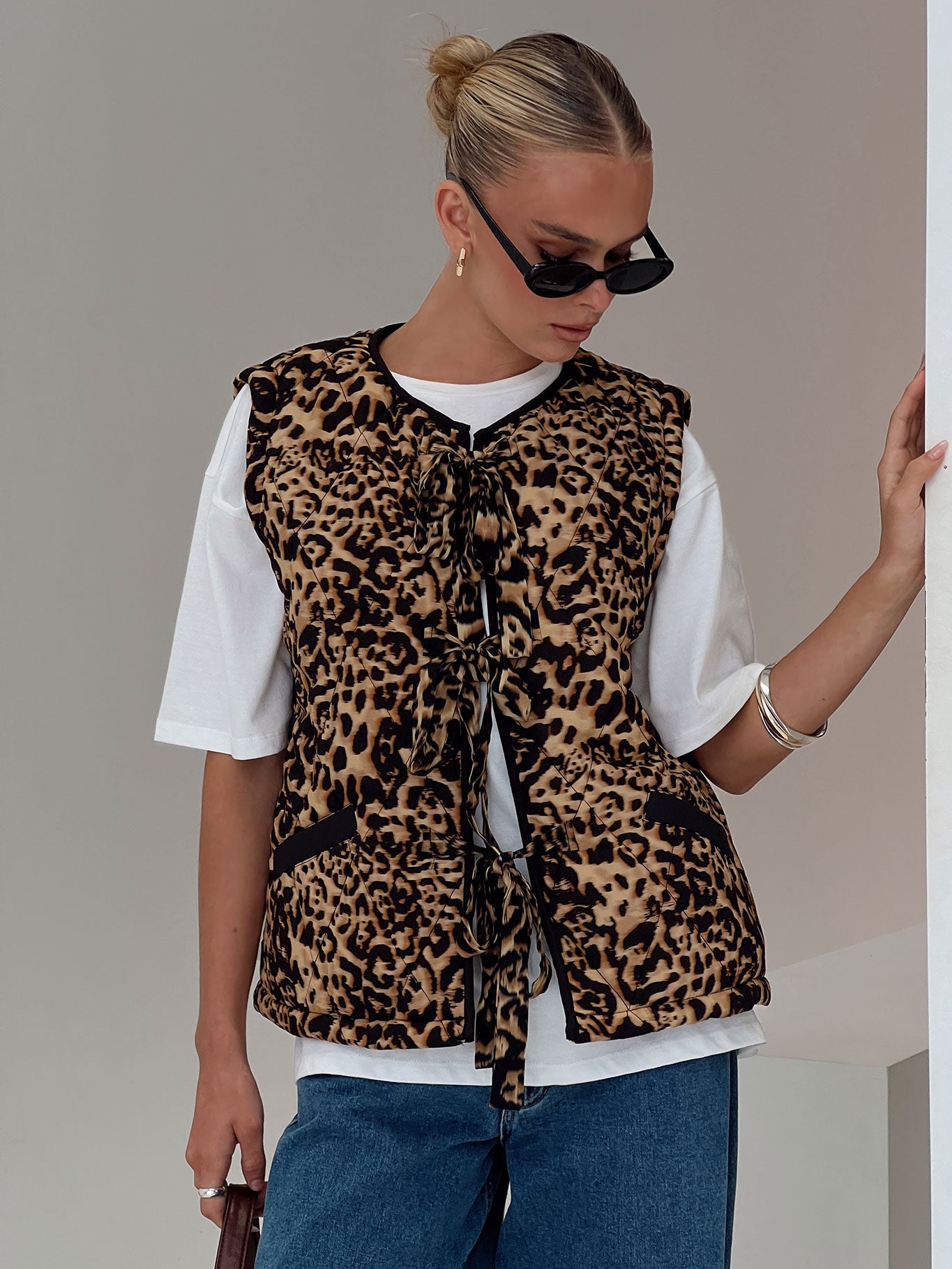 Samual Quilted Vest Leopard、mySite、solidvoid