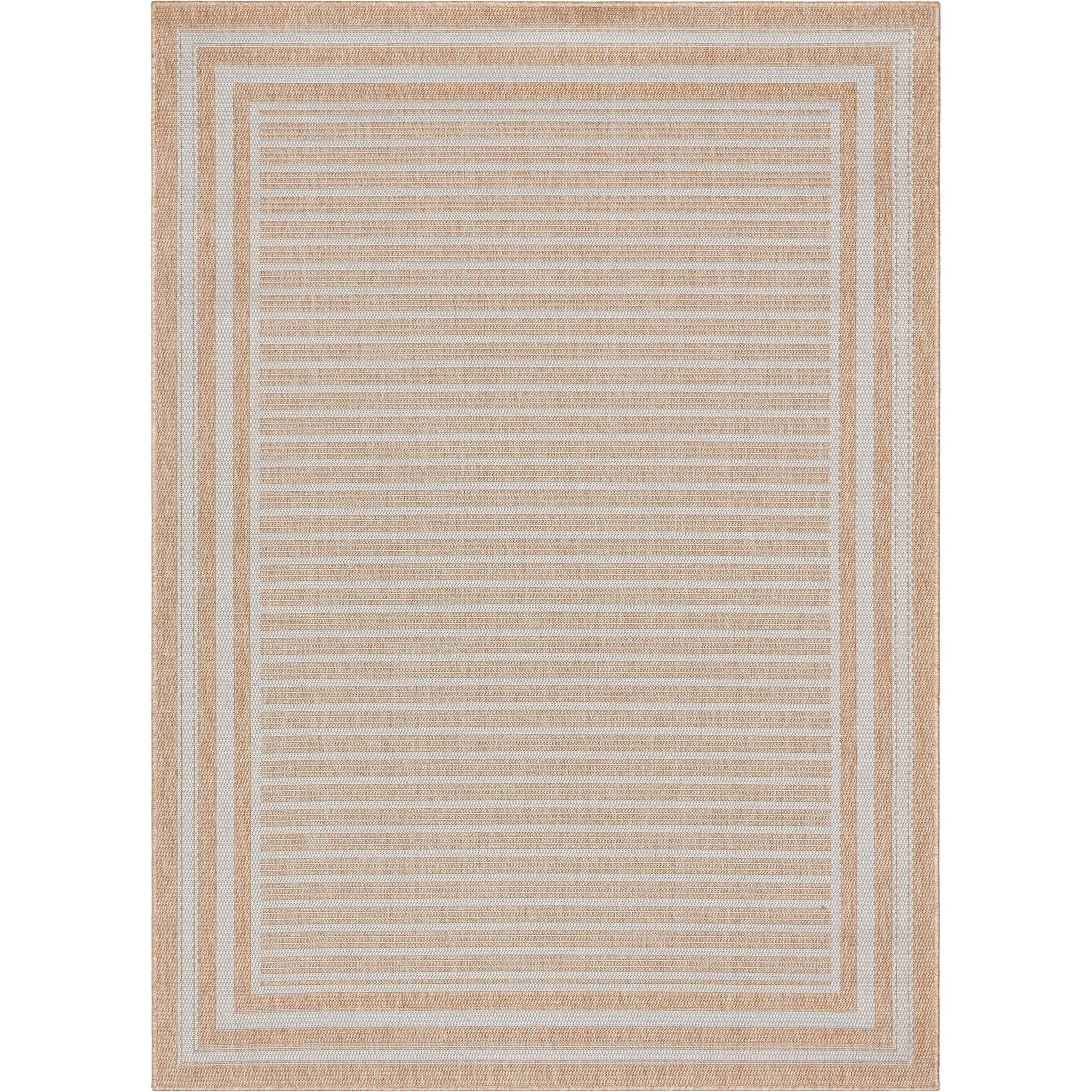 Frankie Modern Stripes Indoor/Outdoor Beige Textured Rug、mySite、gigharbornorthrealestate