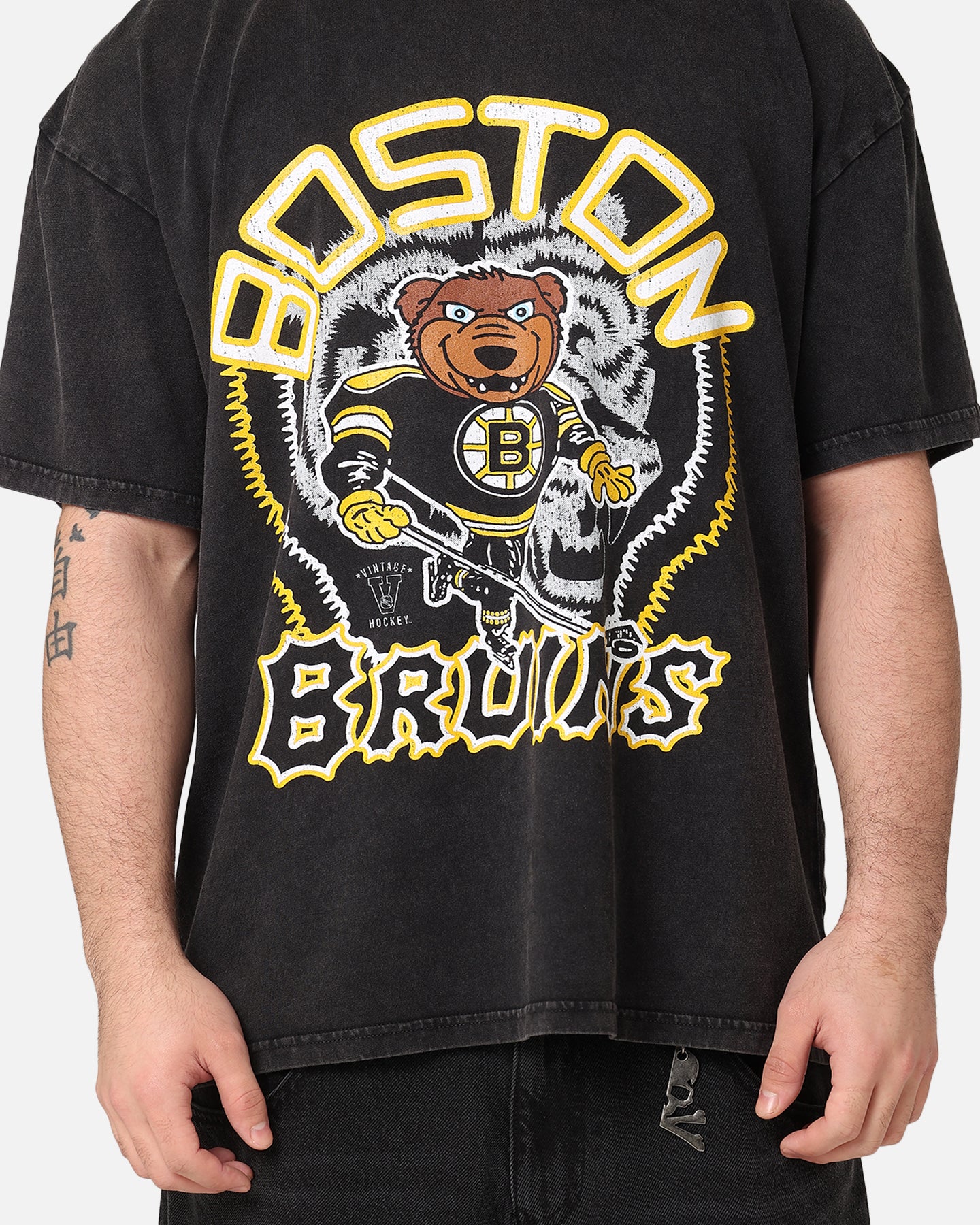 Culture Kings Boston Bruins Blades Heavy T-Shirt Black Acidwash、mySite、zt4zffjzw