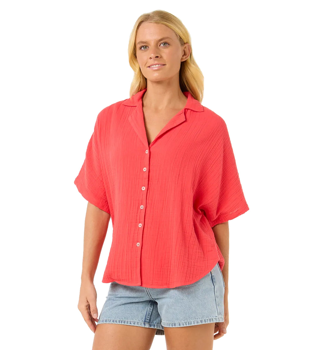 Rip Curl Women's Premium Surf Short Sleeve Shirt、mySite、noshort