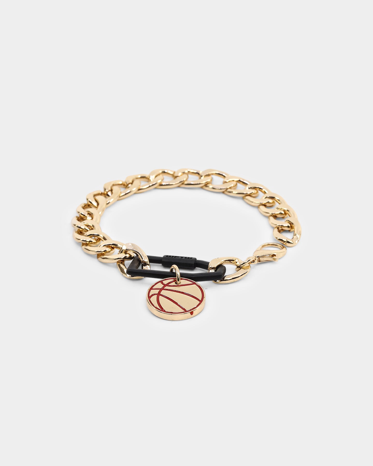 Wild for the Weekend Slam Dunk Basketball Bracelet Black/Gold/Red、mySite、zt4zffjzw