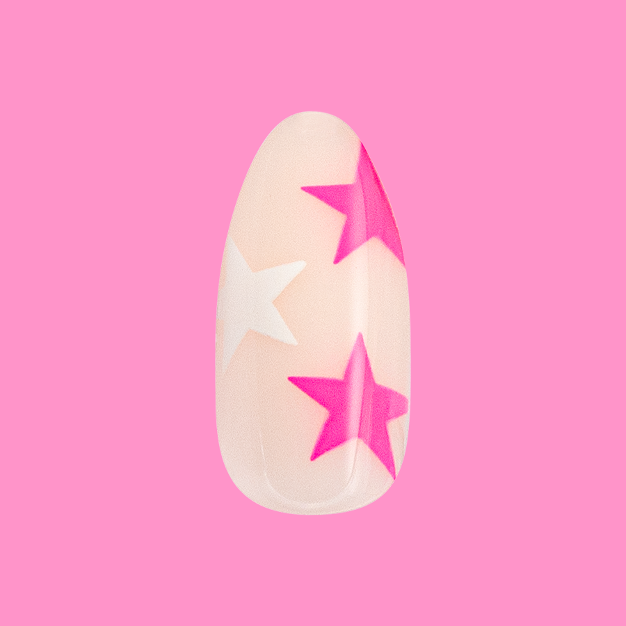Neon Star Mixed Pack - Press-On | Medium | Almond、mySite、solidvoid
