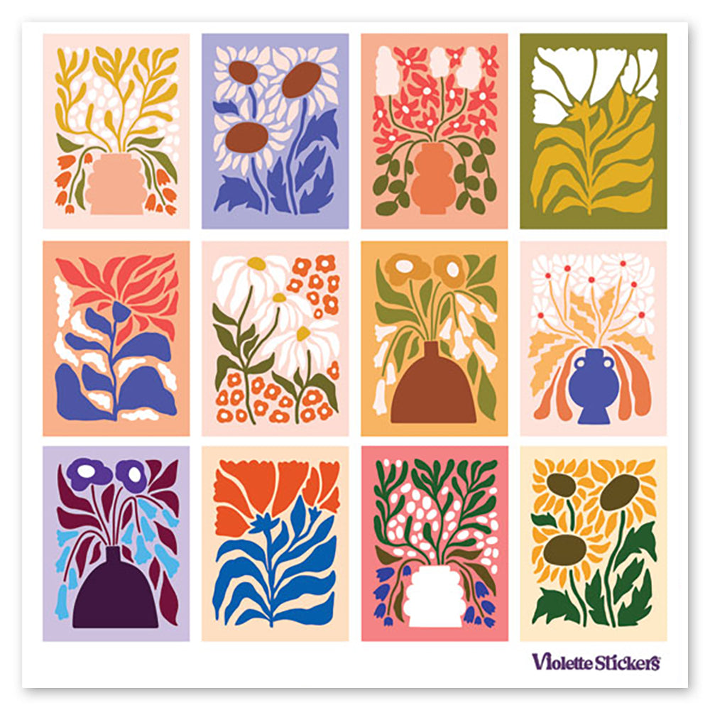  Floral Rectangles Stickers、mySite、ghnorth