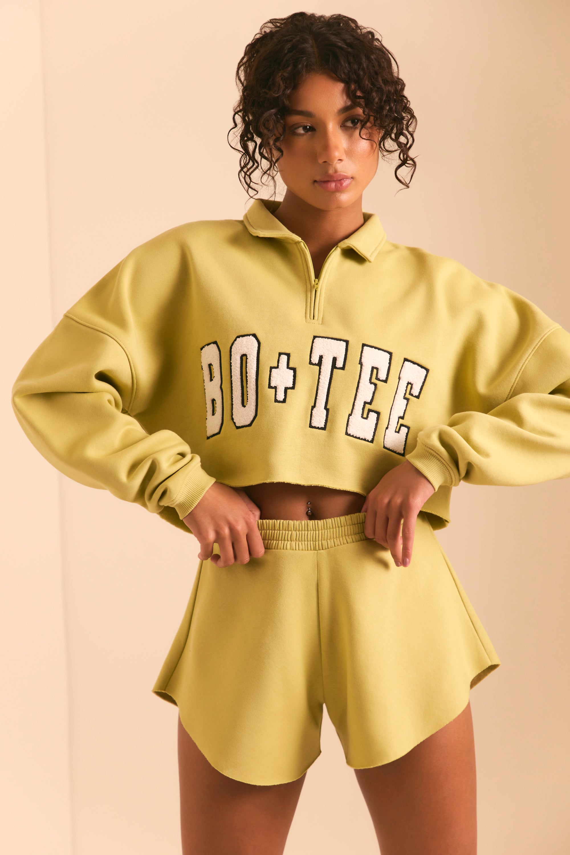 Sweat Shorts in Matcha Green、mySite、solidvoid