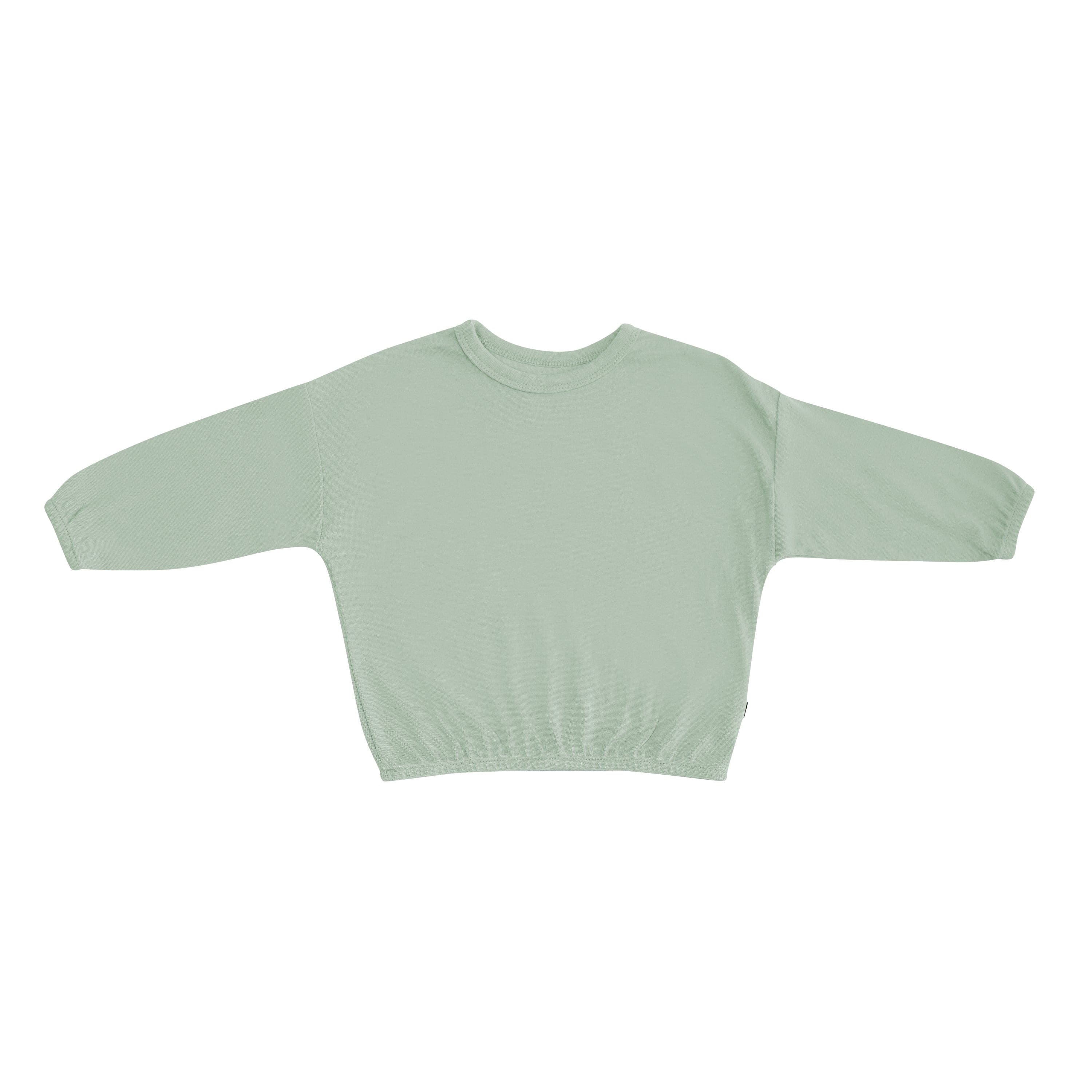  Bamboo Jersey Long Sleeve Drop Shoulder Top in Thyme、mySite、layawaytickets