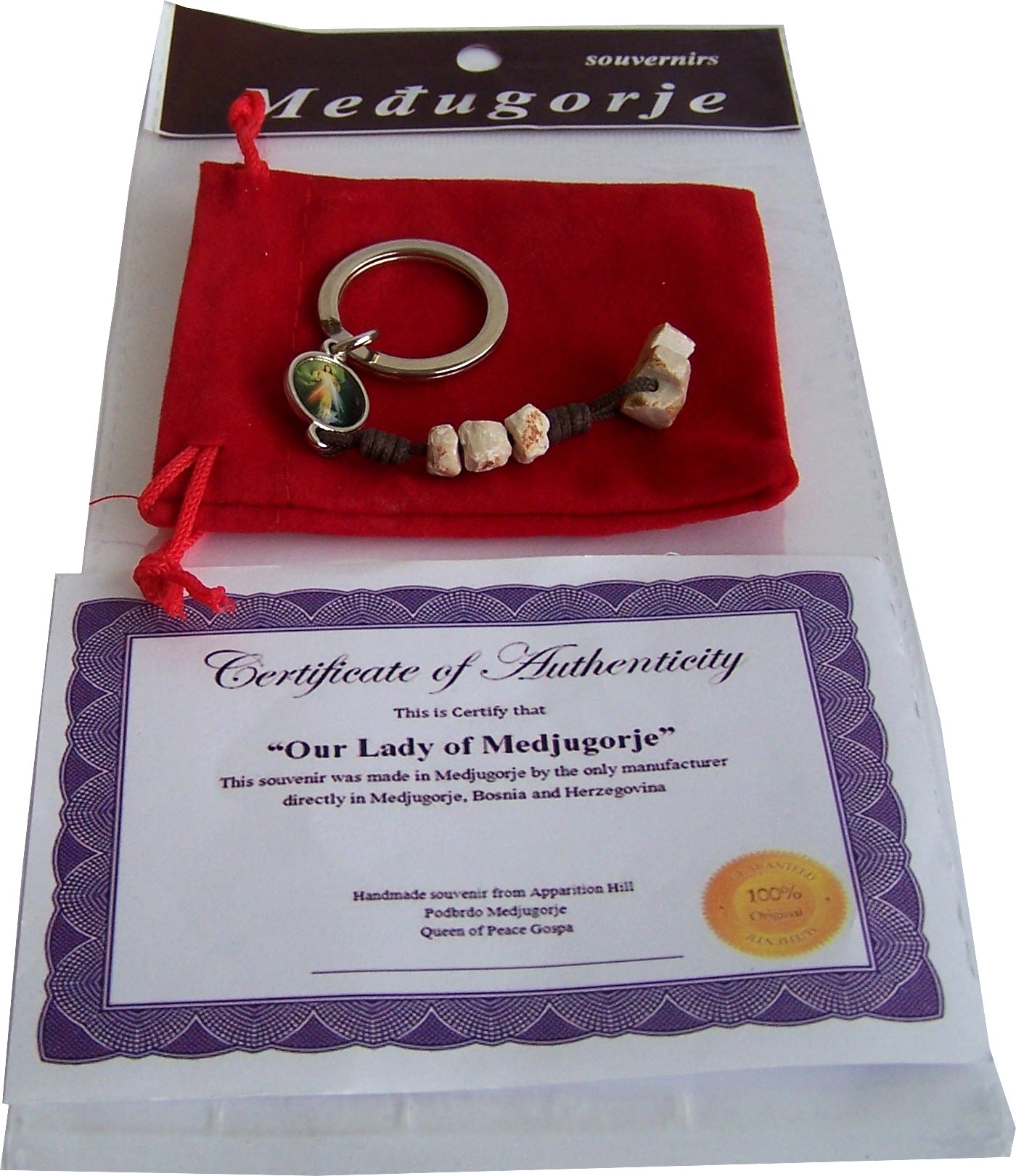  MEDJUGORJE - Peace Peace Peace keys ring from Apparation hill stones and ship...、mySite、elrpsem3k