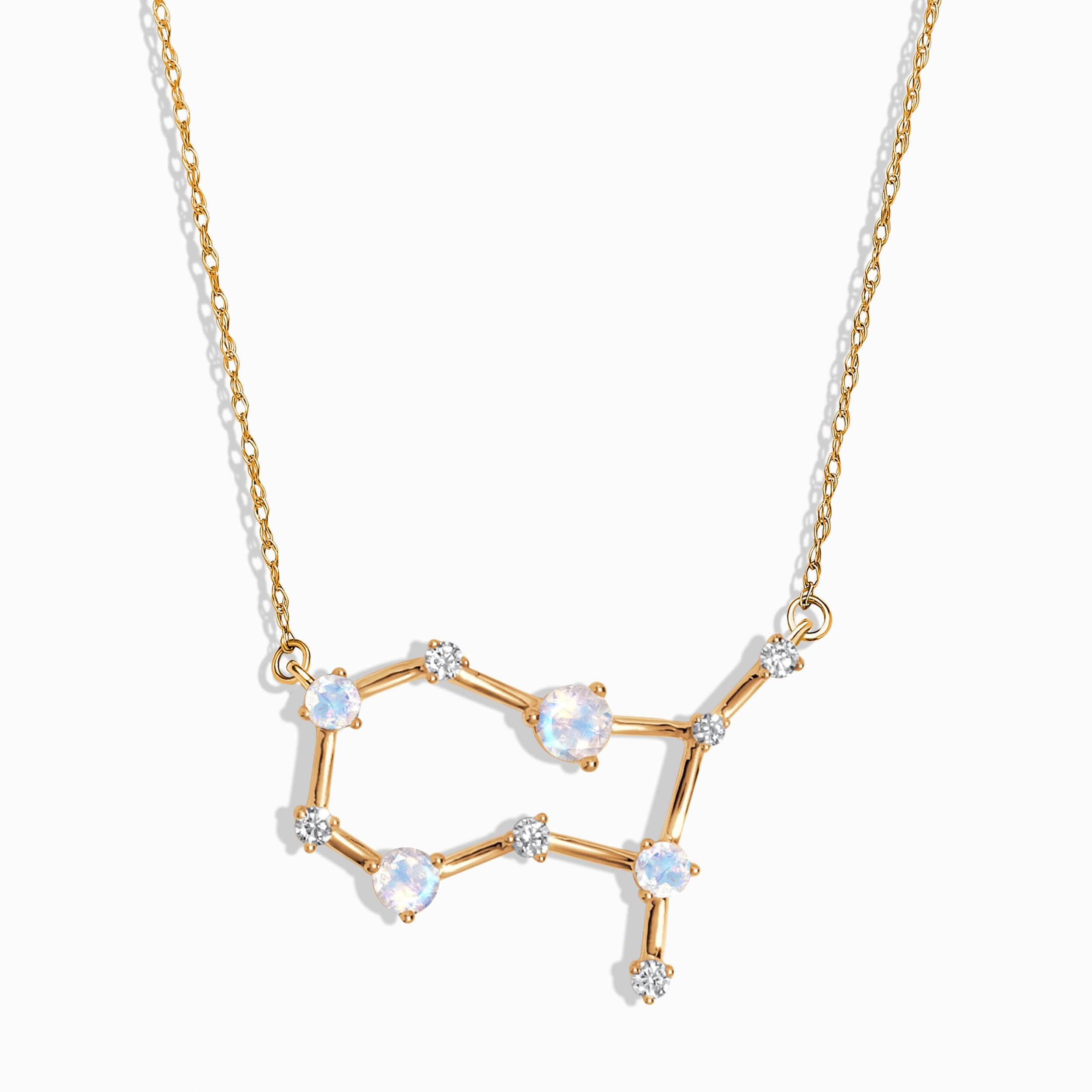 Moonstone Diamond Necklace - Gemini Zodiac Constellation、mySite、hinf8tx79