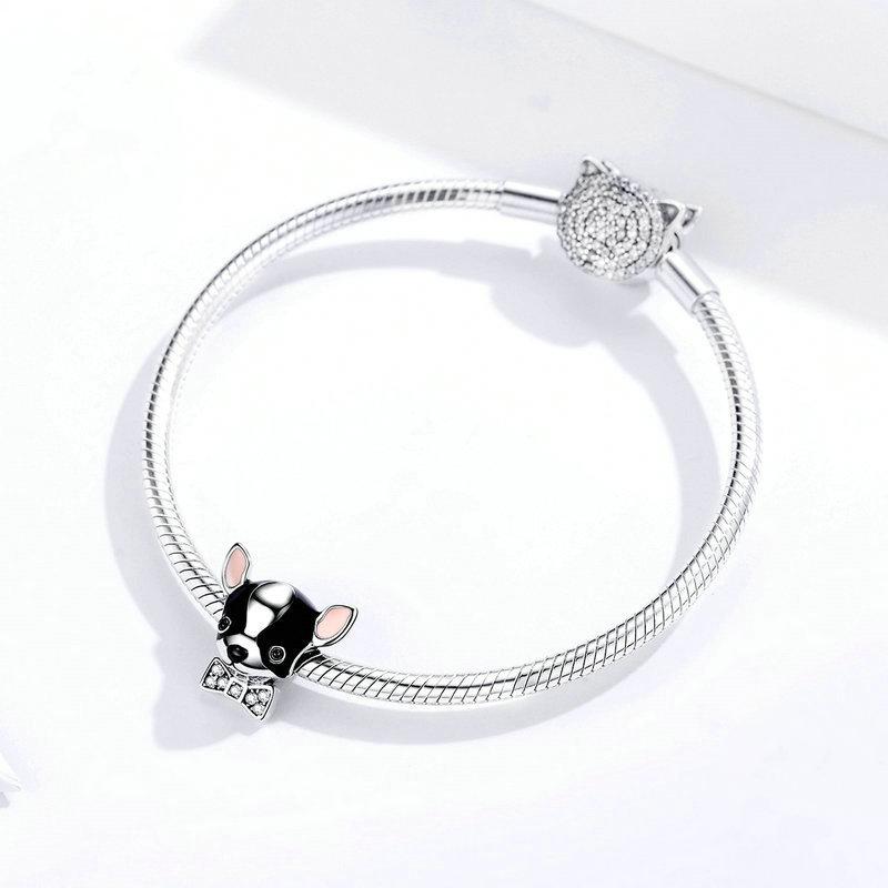 Dog Charm Collection Pandora Style Charms Sterling Silver Boston, Frenchie, Chi, Schnauzer, Puppy、mySite、g9winljtr