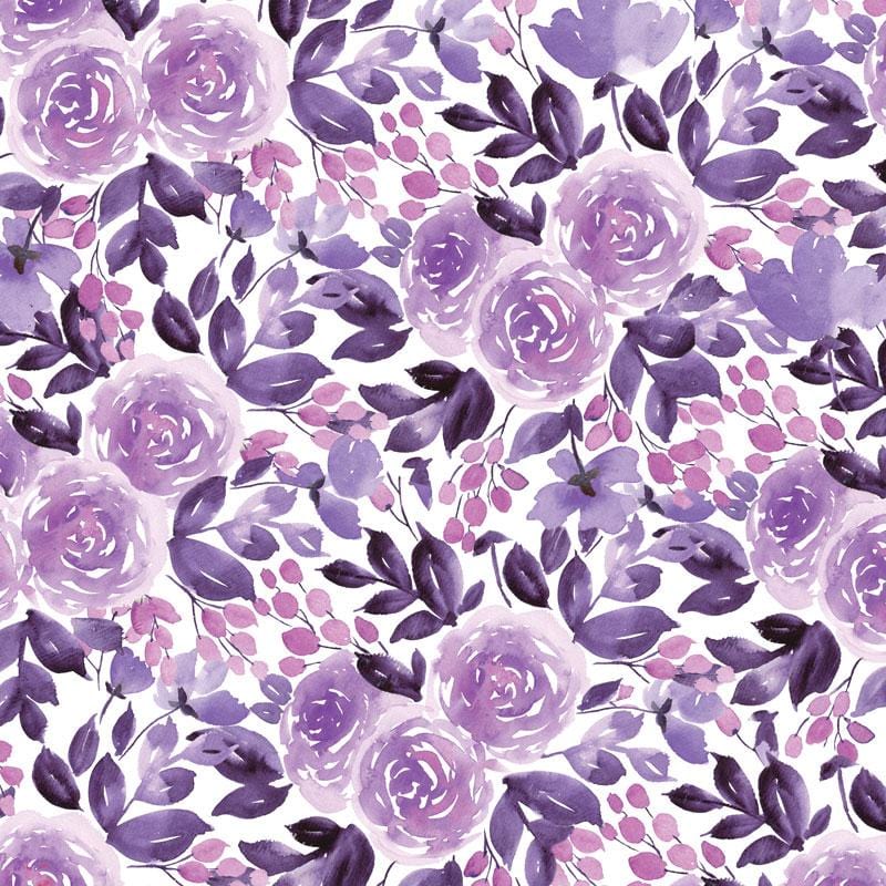  Scrapbook Paper - Purple Watercolor Floral、mySite、ghnorth