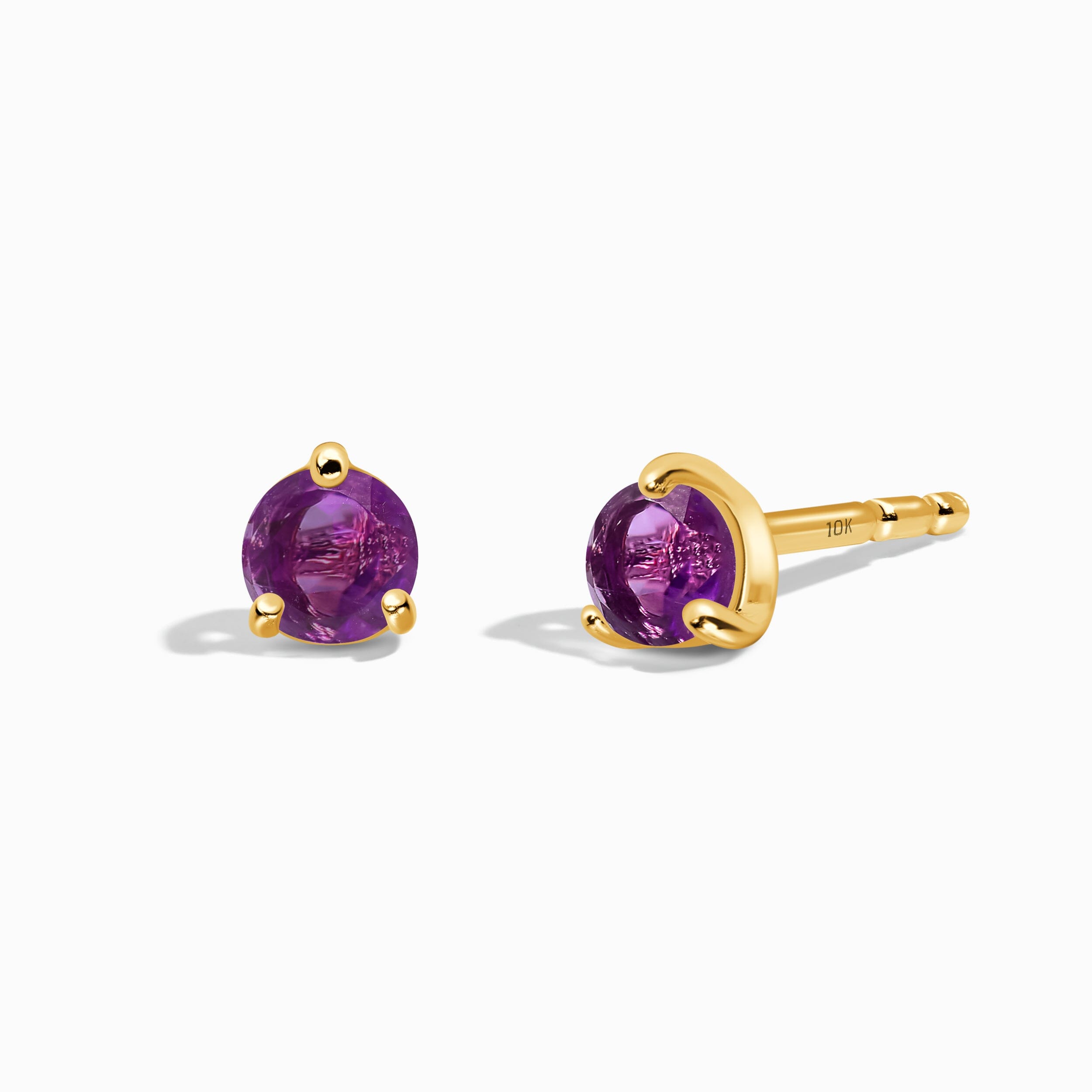 Amethyst Round Studs - February Birthstone、mySite、hinf8tx79