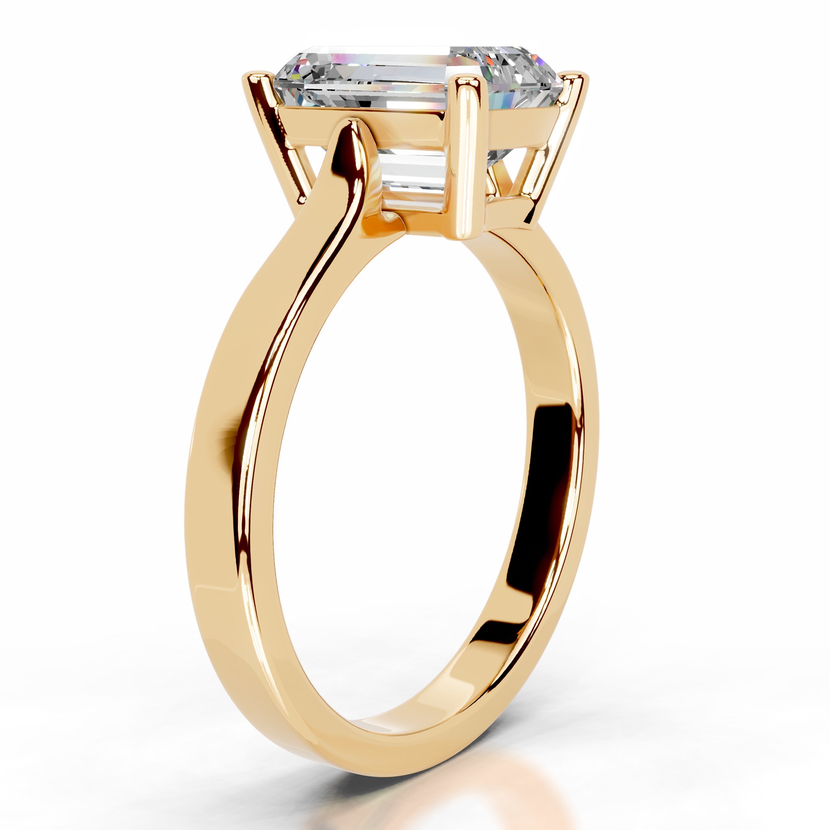 Daisy Moissanite Ring - 18K Yellow Gold、mySite、hinf8tx79