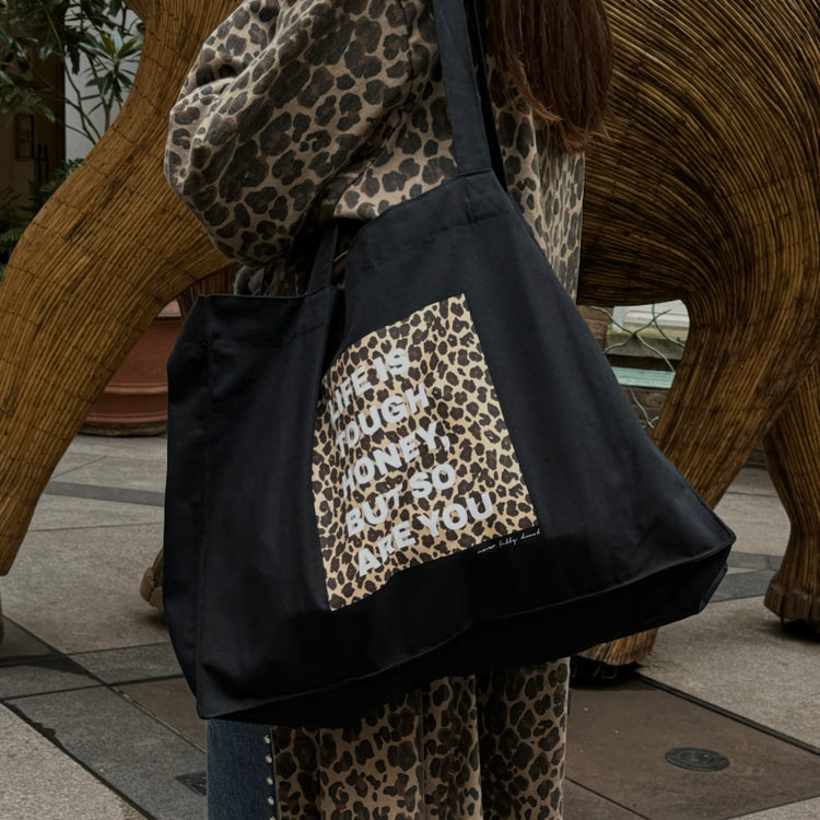 Black Life Is Tough Tote Bag、mySite、solidvoid