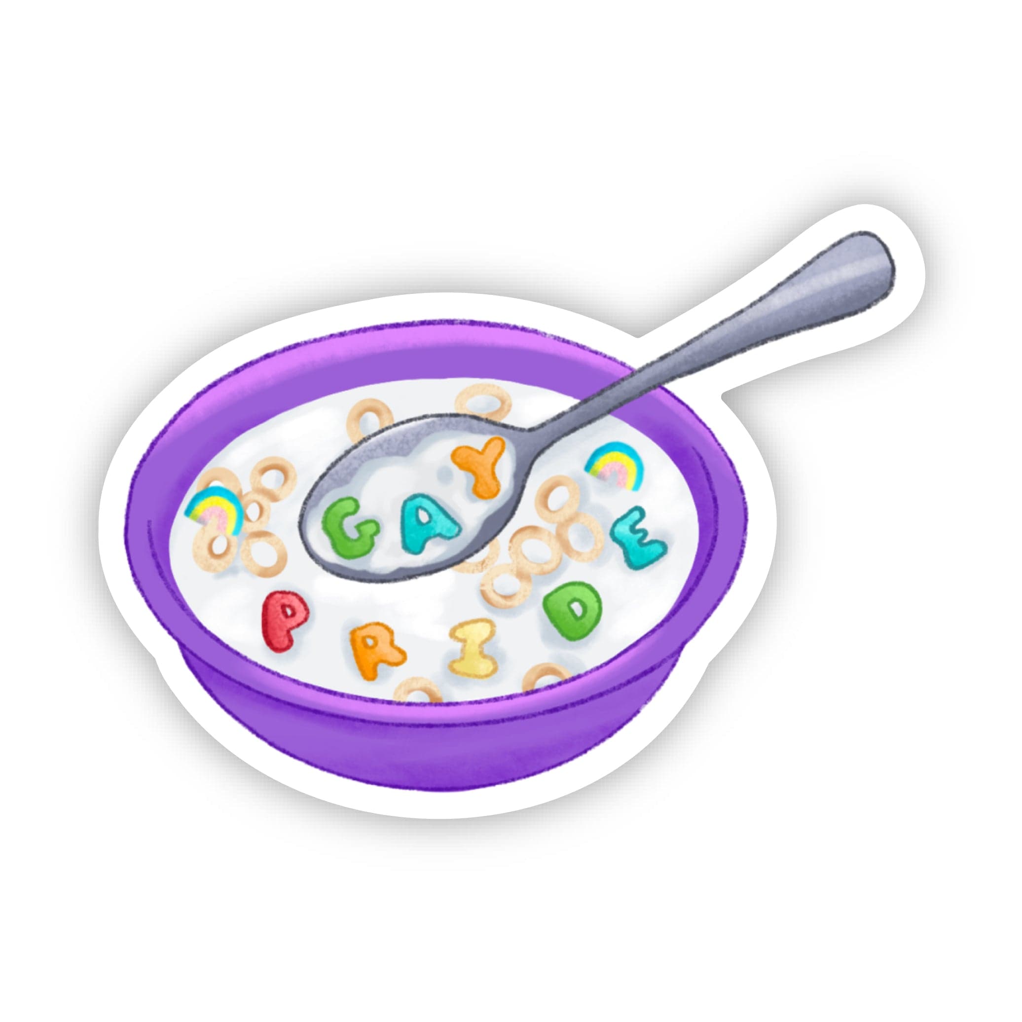  Gay Pride Cereal Letters Sticker、mySite、ghnorth