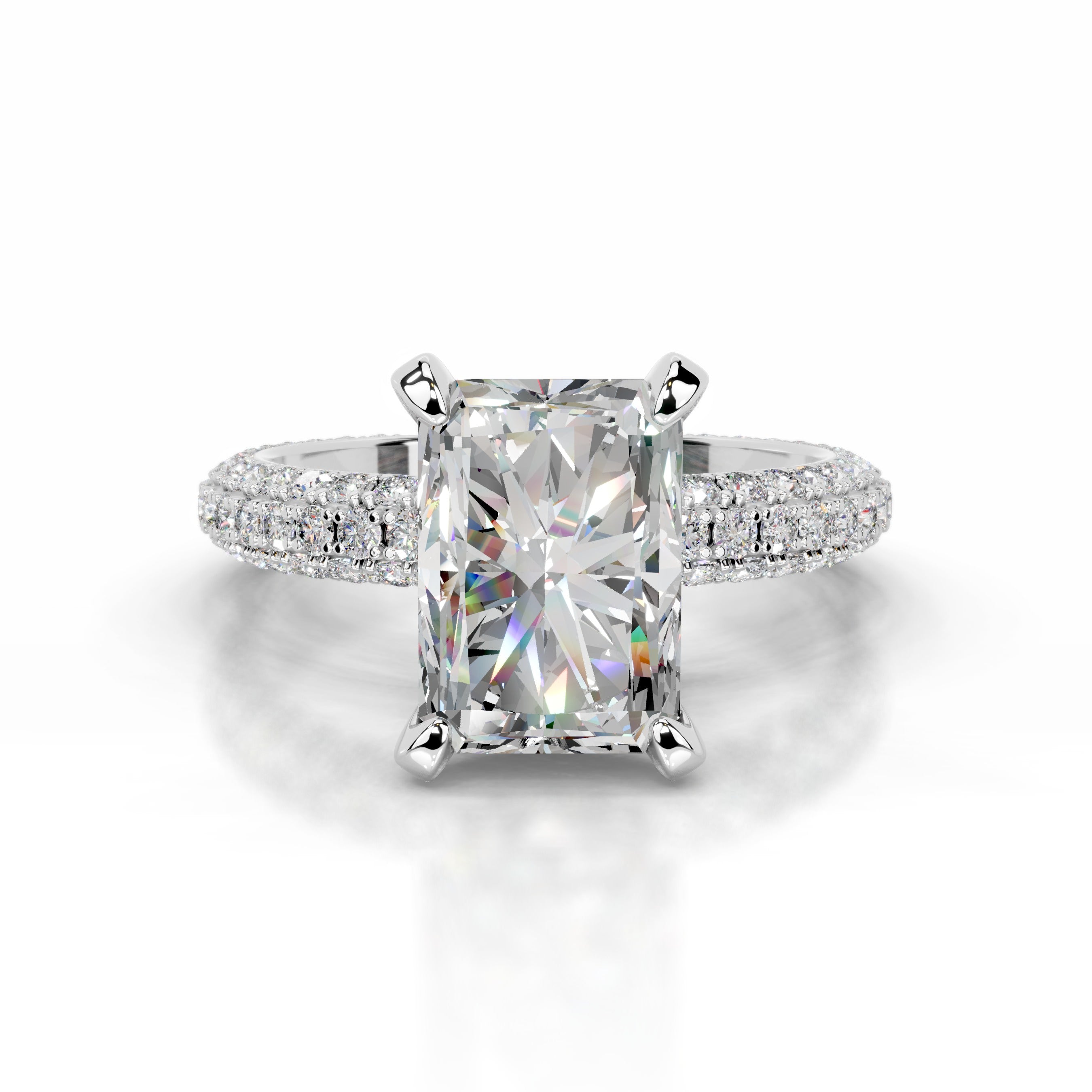 Milly Moissanite & Diamonds Ring - 14K White Gold、mySite、hinf8tx79