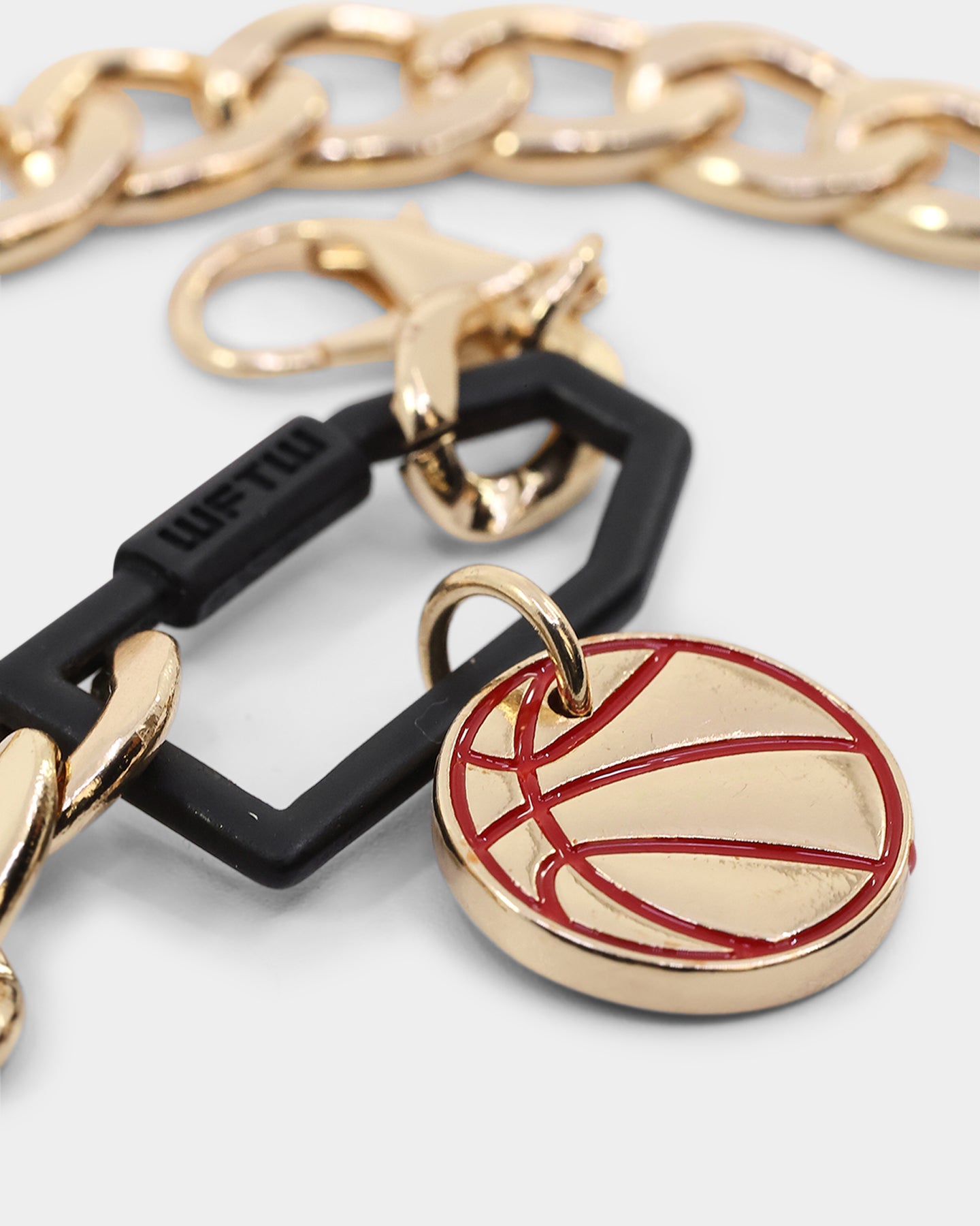 Wild for the Weekend Slam Dunk Basketball Bracelet Black/Gold/Red、mySite、zt4zffjzw