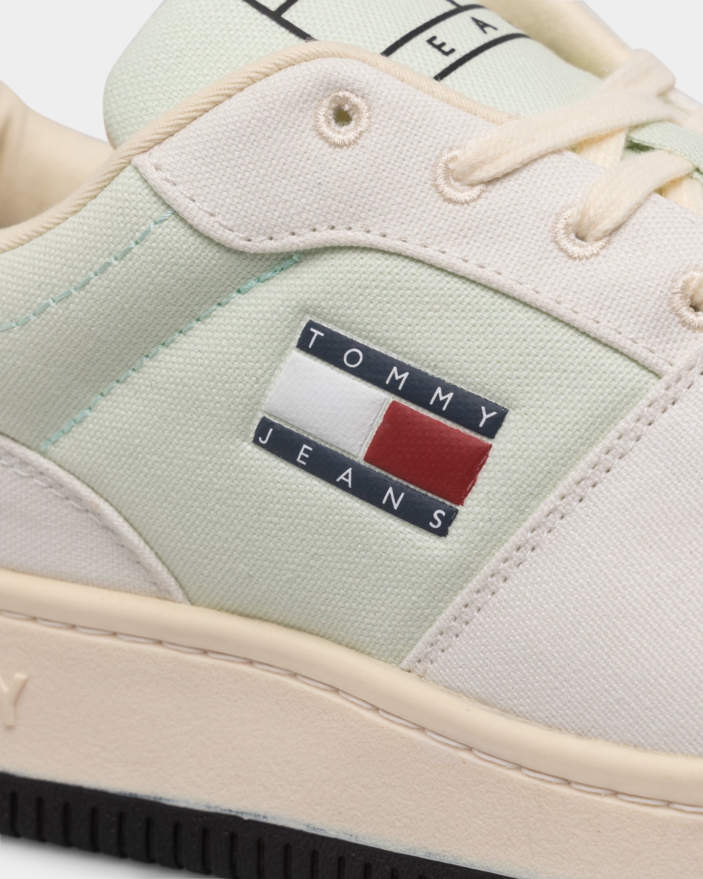 Tommy Jeans Basketball Canvas Mixed Texture Trainers Ivory、mySite、zt4zffjzw