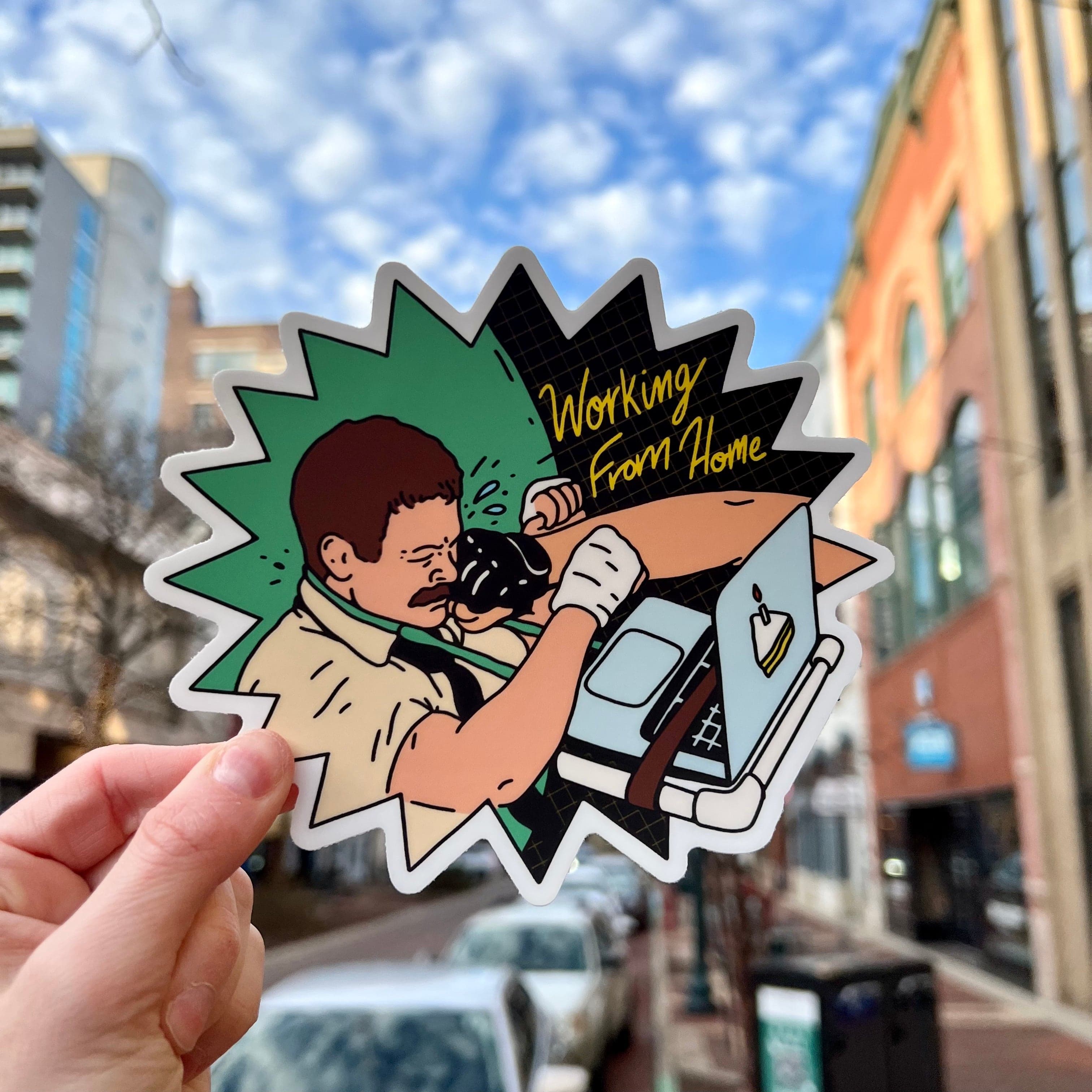  Working From Home Frankie Lapenna Greenscreen Sticker、mySite、elrpsem3k