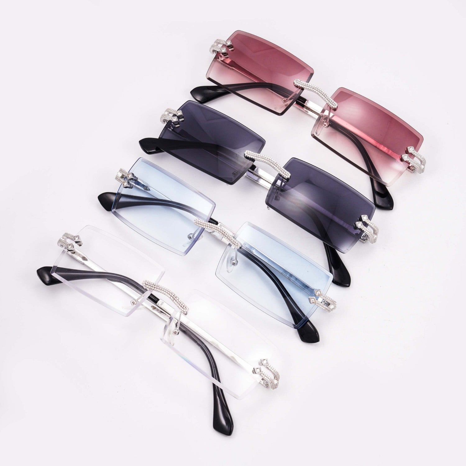 Moissanite Diamond Rectangle Sunglasses 14K Gold、mySite、hinf8tx79