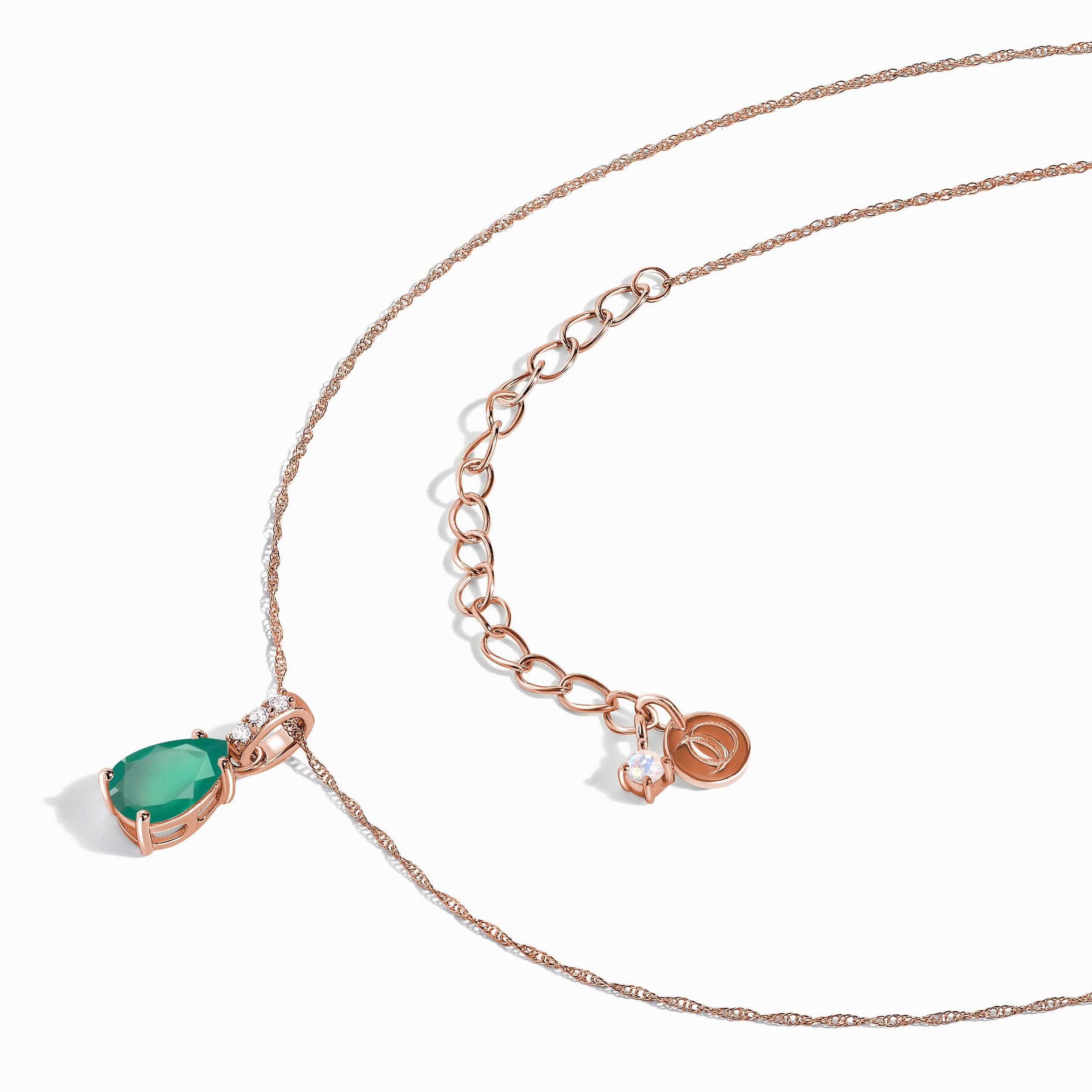 Green Onyx Diamond Necklace Sway - May Birthstone、mySite、hinf8tx79