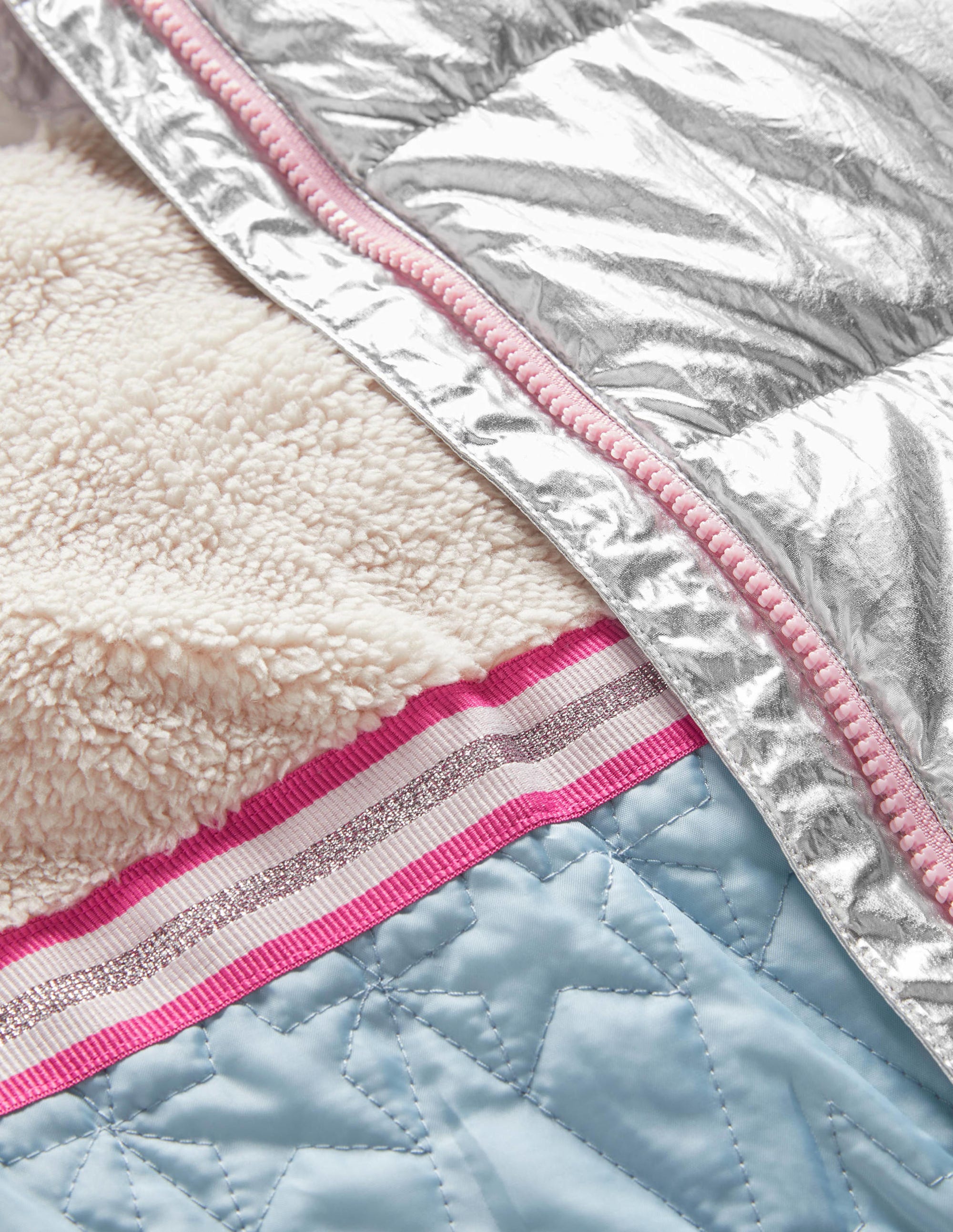  Metallic Cosy 2-in-1 Jacket-Silver Metallic、mySite、ashleygrahame