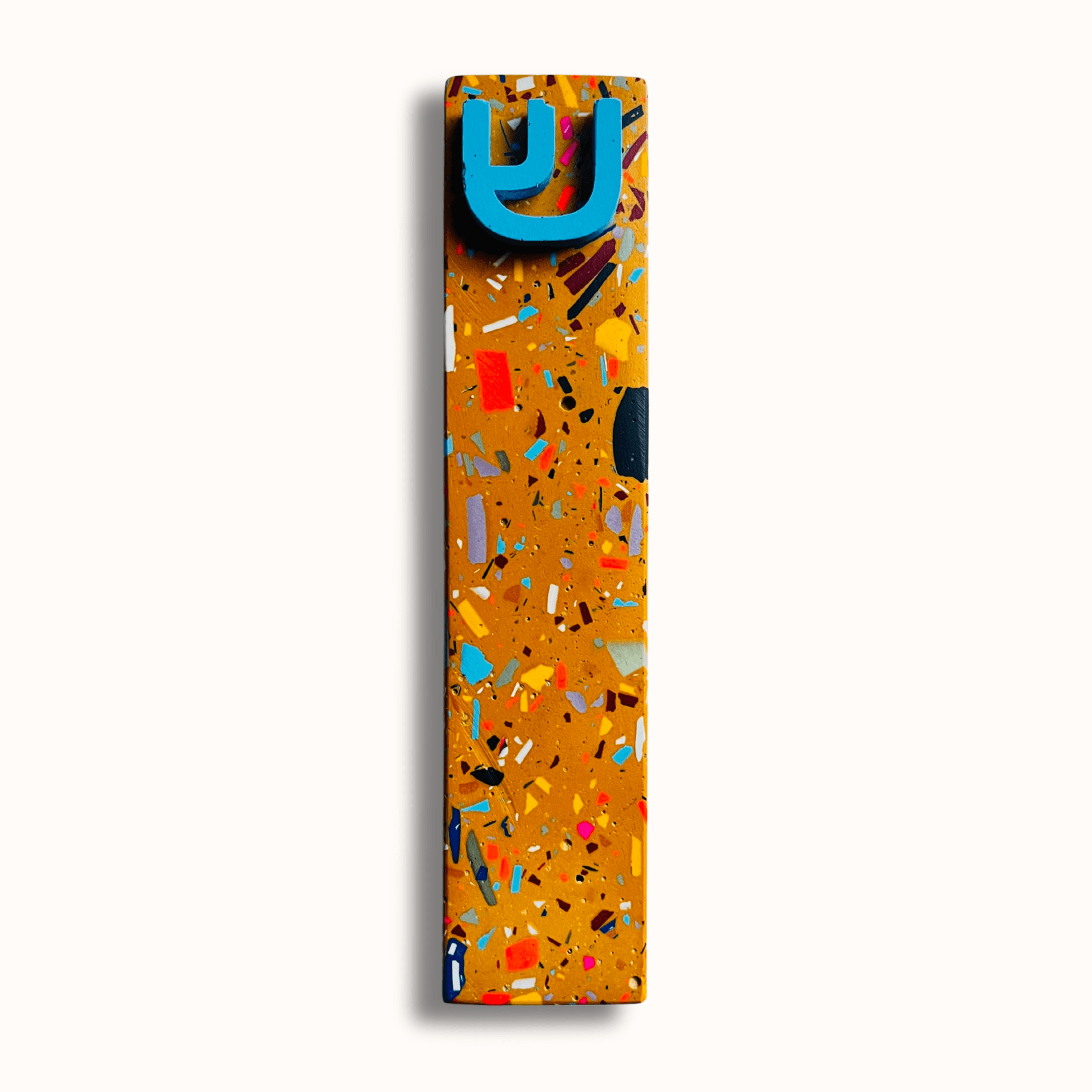 Sunshine Yellow Rainbow Terrazzo Mezuzah、mySite、topwebapps