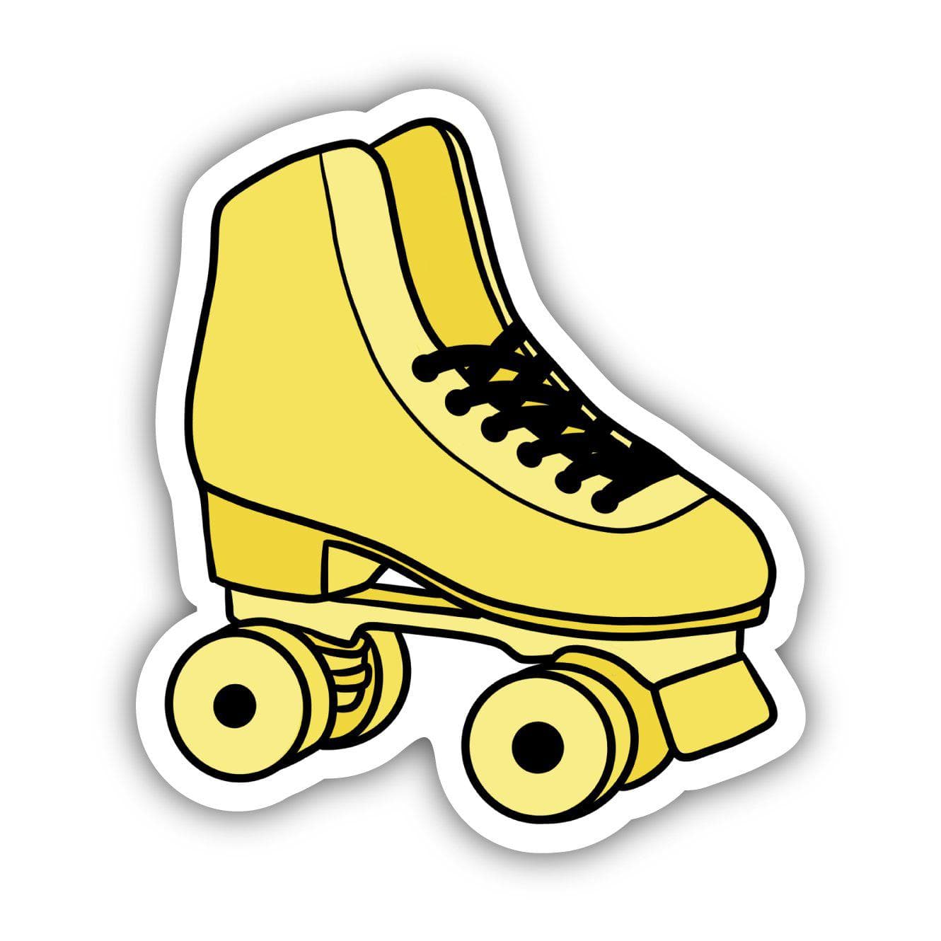  Yellow Roller Skate Aesthetic Sticker、mySite、elrpsem3k