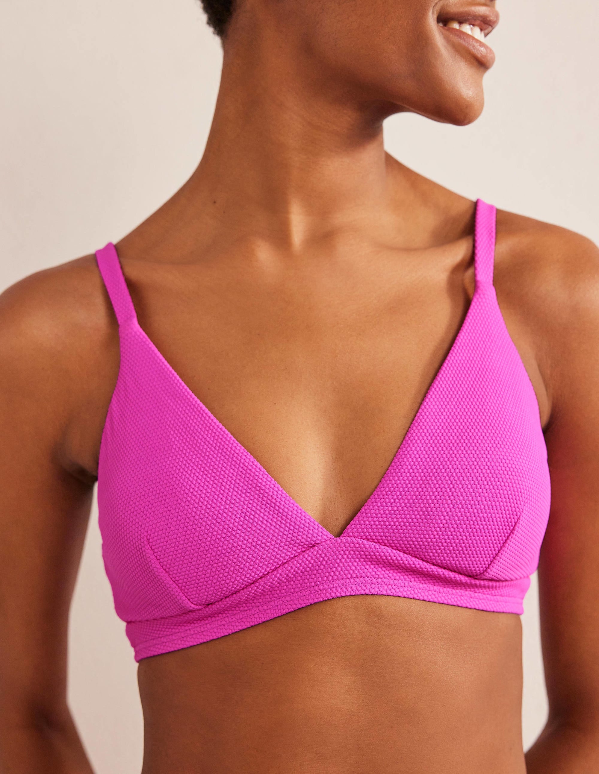  Arezzo V-neck Bikini Top-Amazing Pink Texture、mySite、ashleygrahame