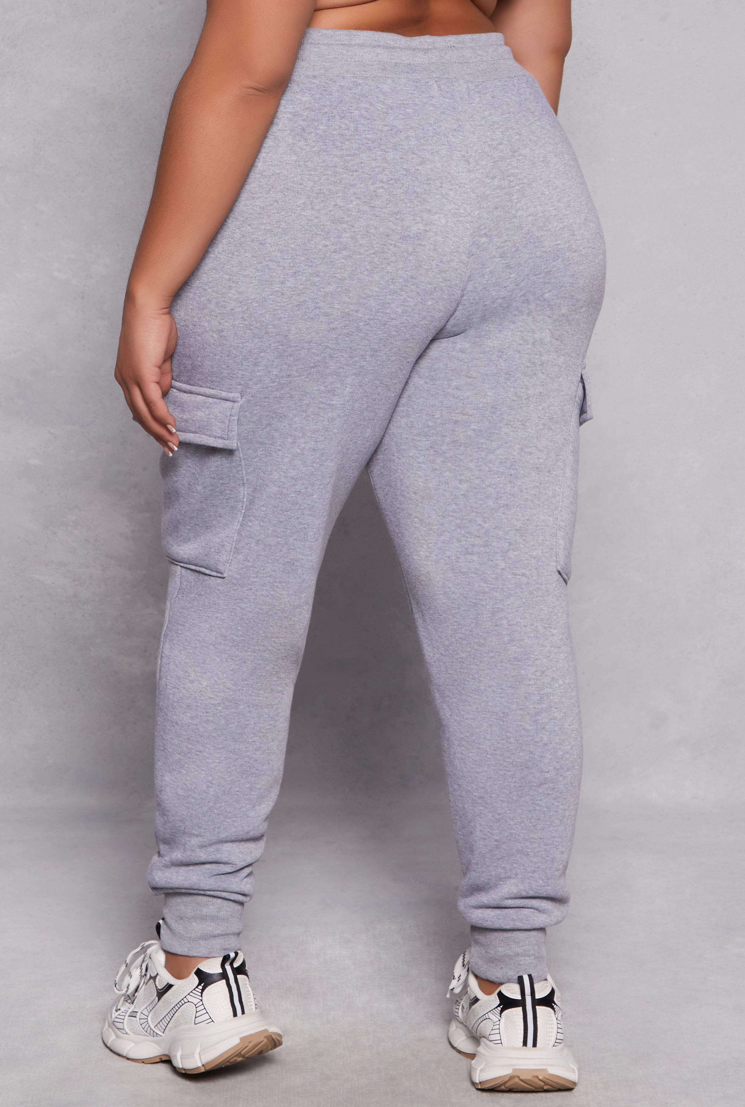 Plus Size Fleece Lined Cargo Joggers、mySite、camillekostekn