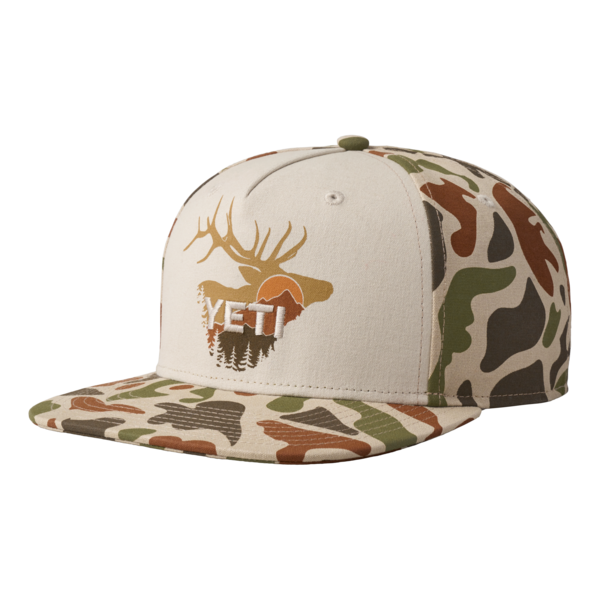 YETI Sunrise Elk Flat Brim Hat、mySite、noshort