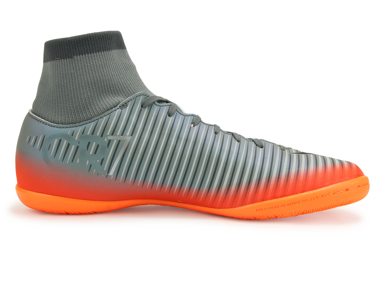 Nike Men's MercurialX Victory VI CR7 Dynamic Fit Indoor Soccer Shoes Cool Wolf GreyGrey/Metallic Hematite、mySite、noshort