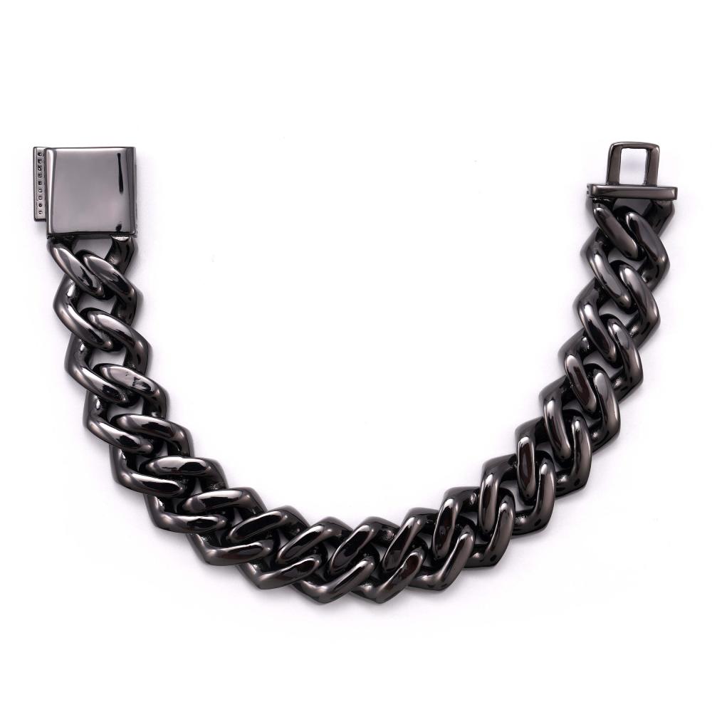 10MM Emerald Cut Black Moissanite Cuban Link Bracelet、mySite、hinf8tx79