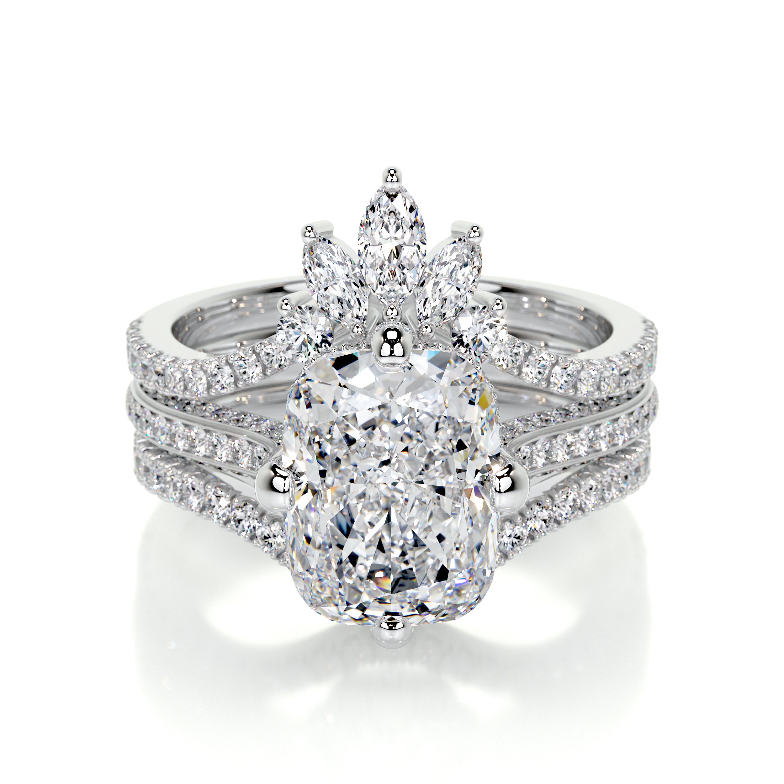 Lauren Lab Grown Diamond Bridal Set -18K White Gold、mySite、hinf8tx79