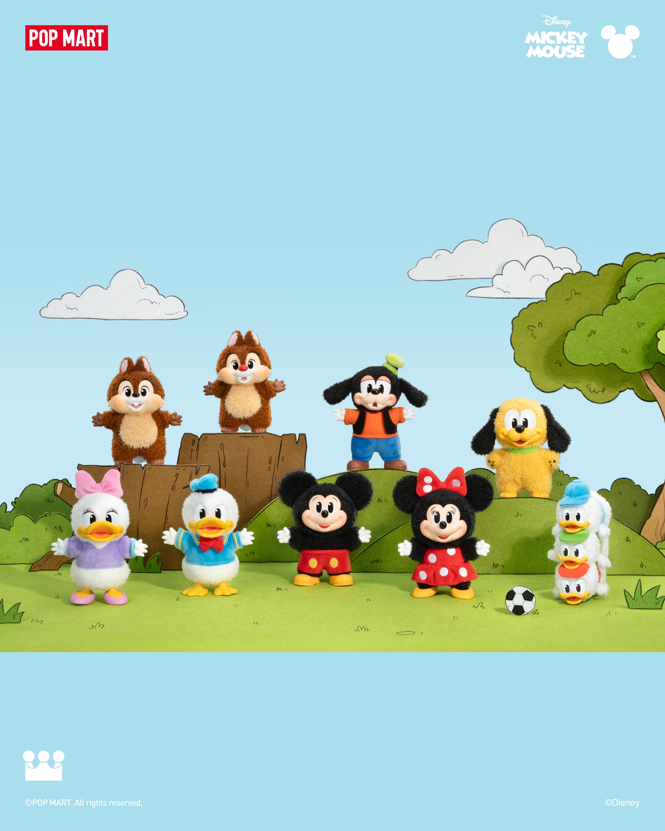  POP MART Mickey Family Cute Together Keychain Series Figures、mySite、greenlandpopulation
